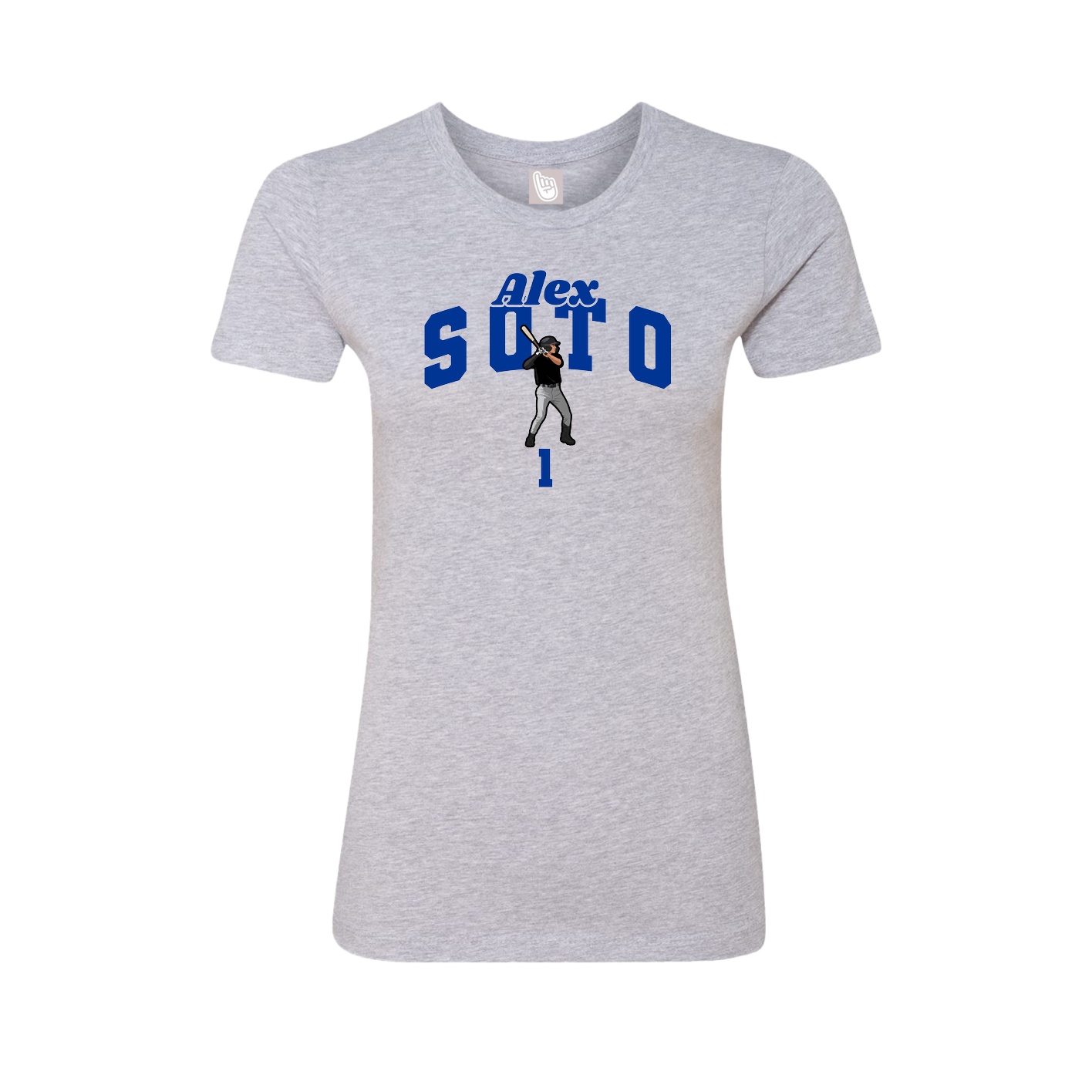 Fitted Women's Tee — Signature Arch in Grey