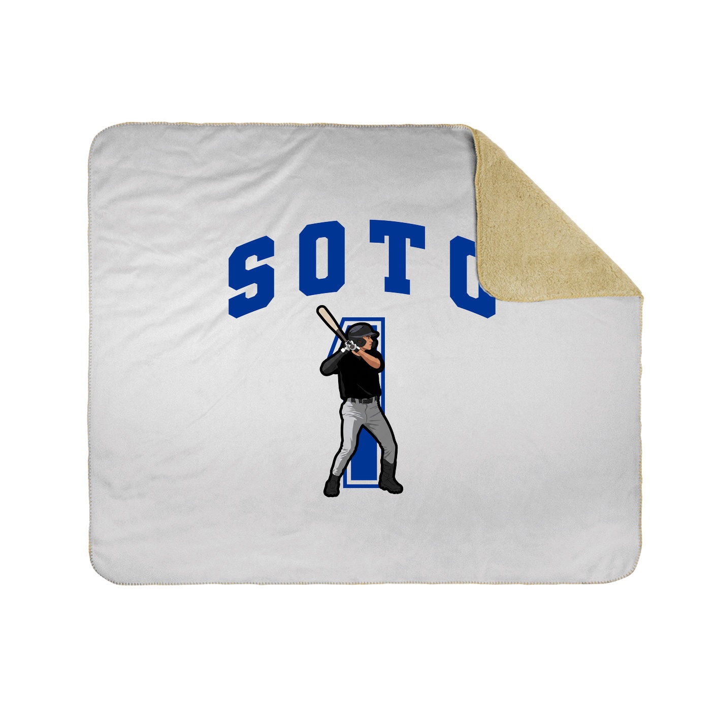 Throw Blanket — Number in White