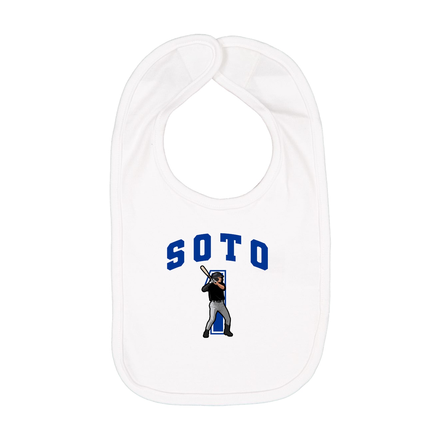 Infant Bib — Number in White