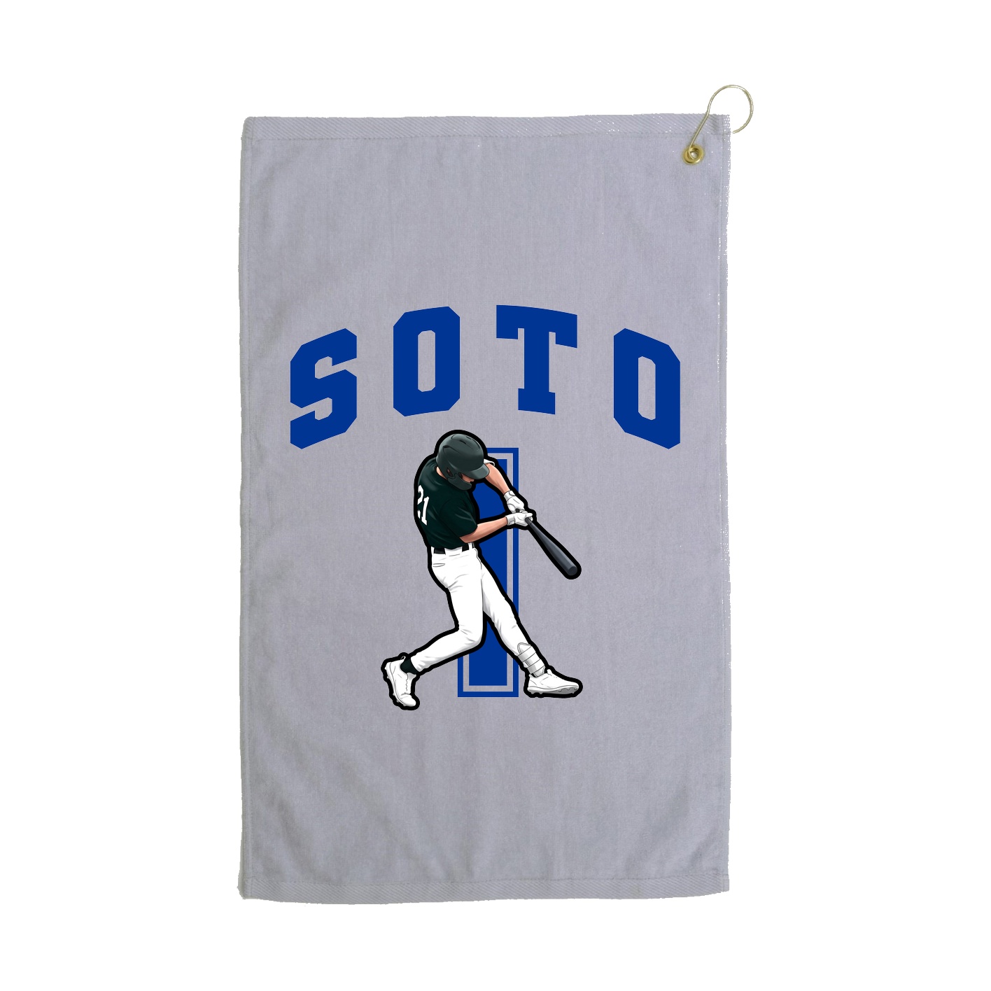 Golf Towel — Number in Grey