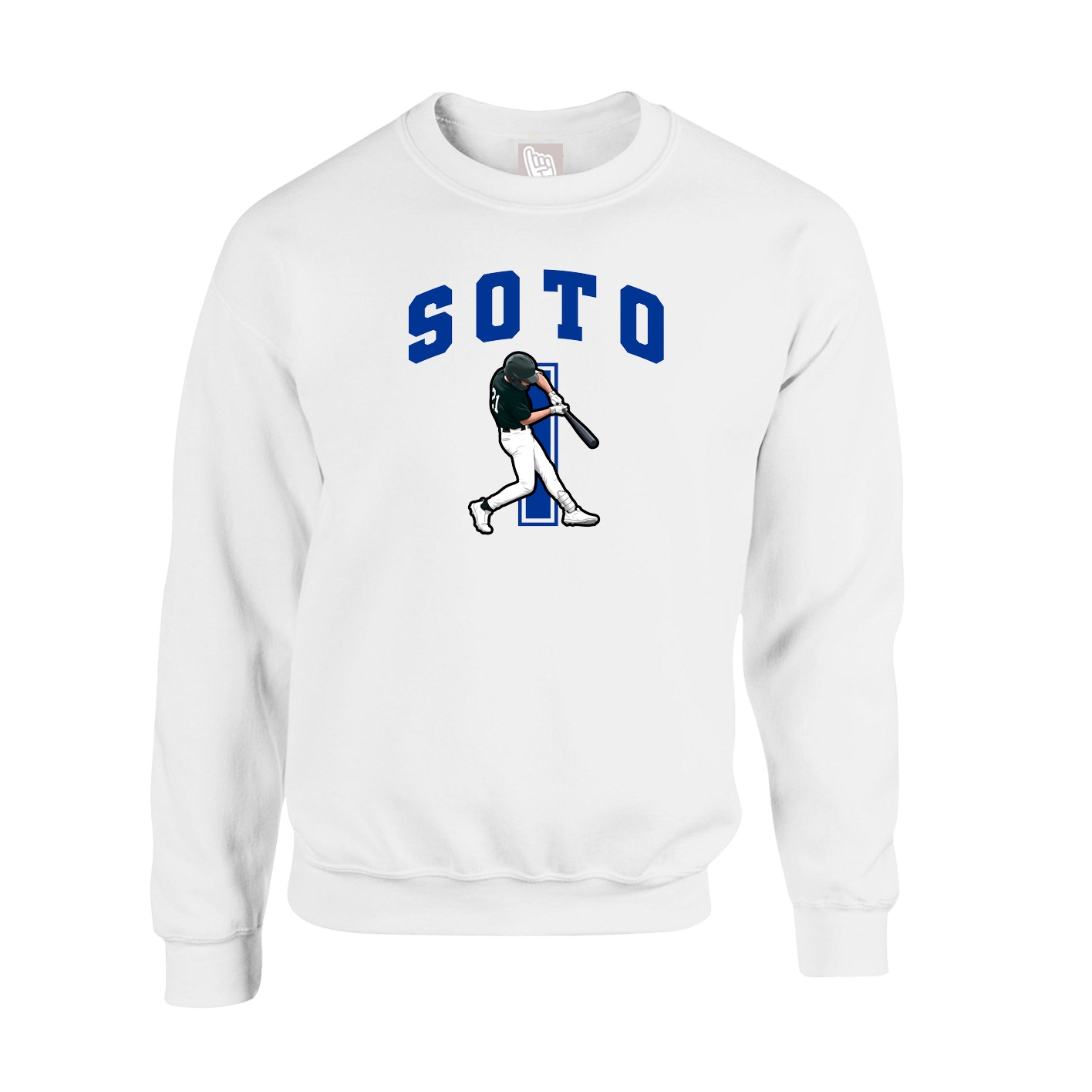 Fleece Crew — Number in White