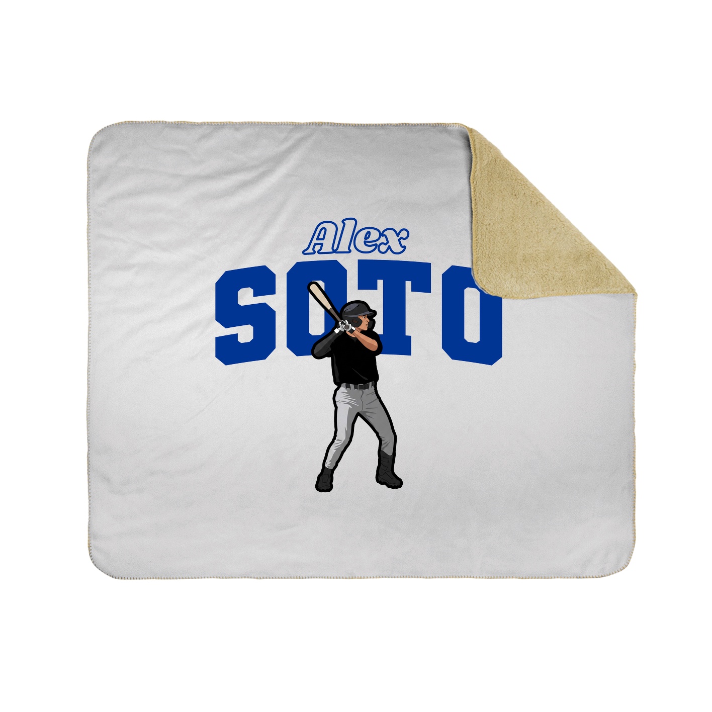 Throw Blanket — Name Arch in White