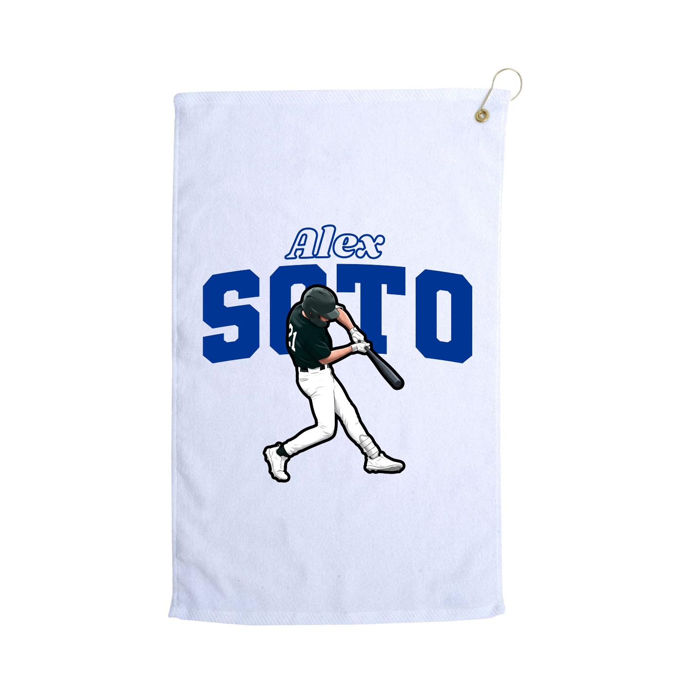 Golf Towel — Name Arch in White