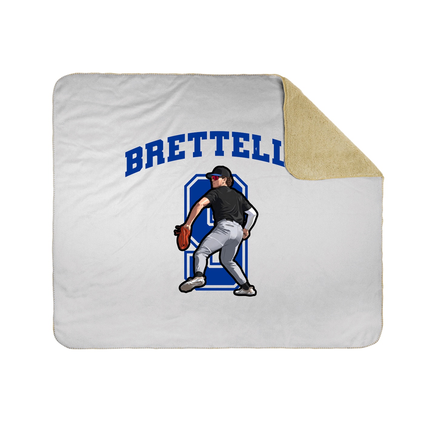 Throw Blanket — Number in White
