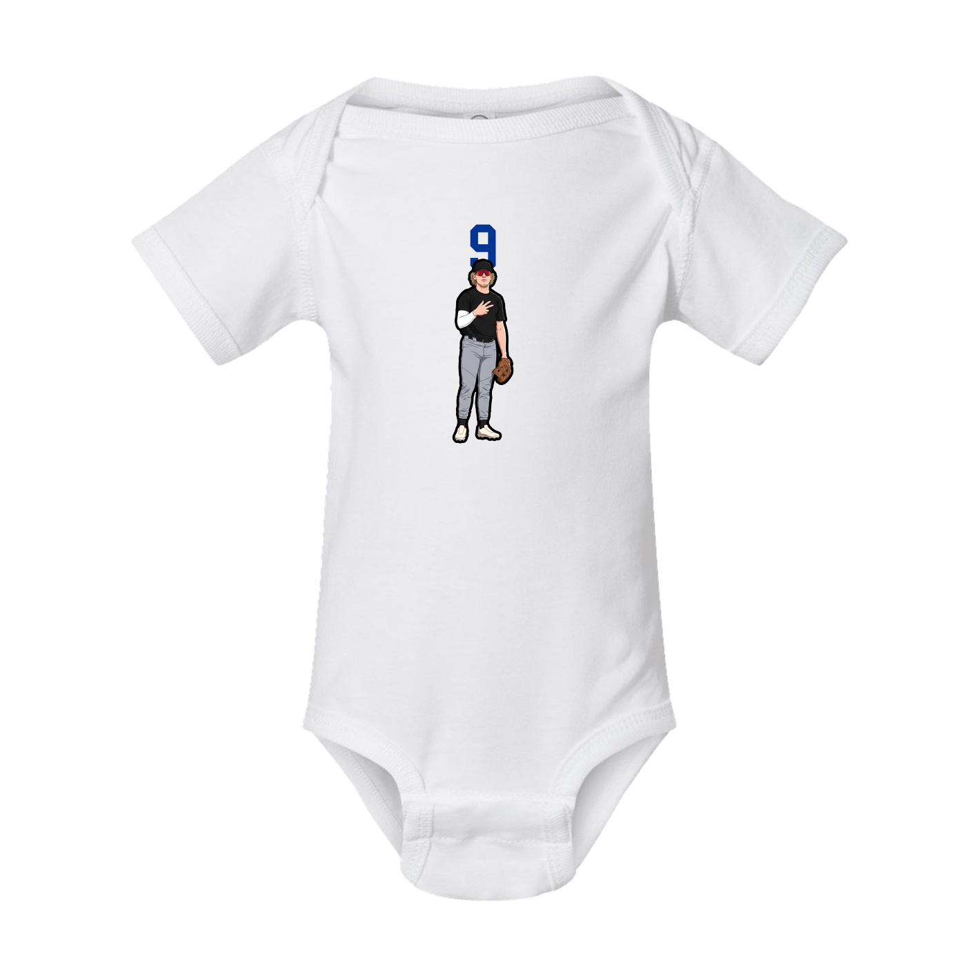 Baby Onesie — Number Top in White