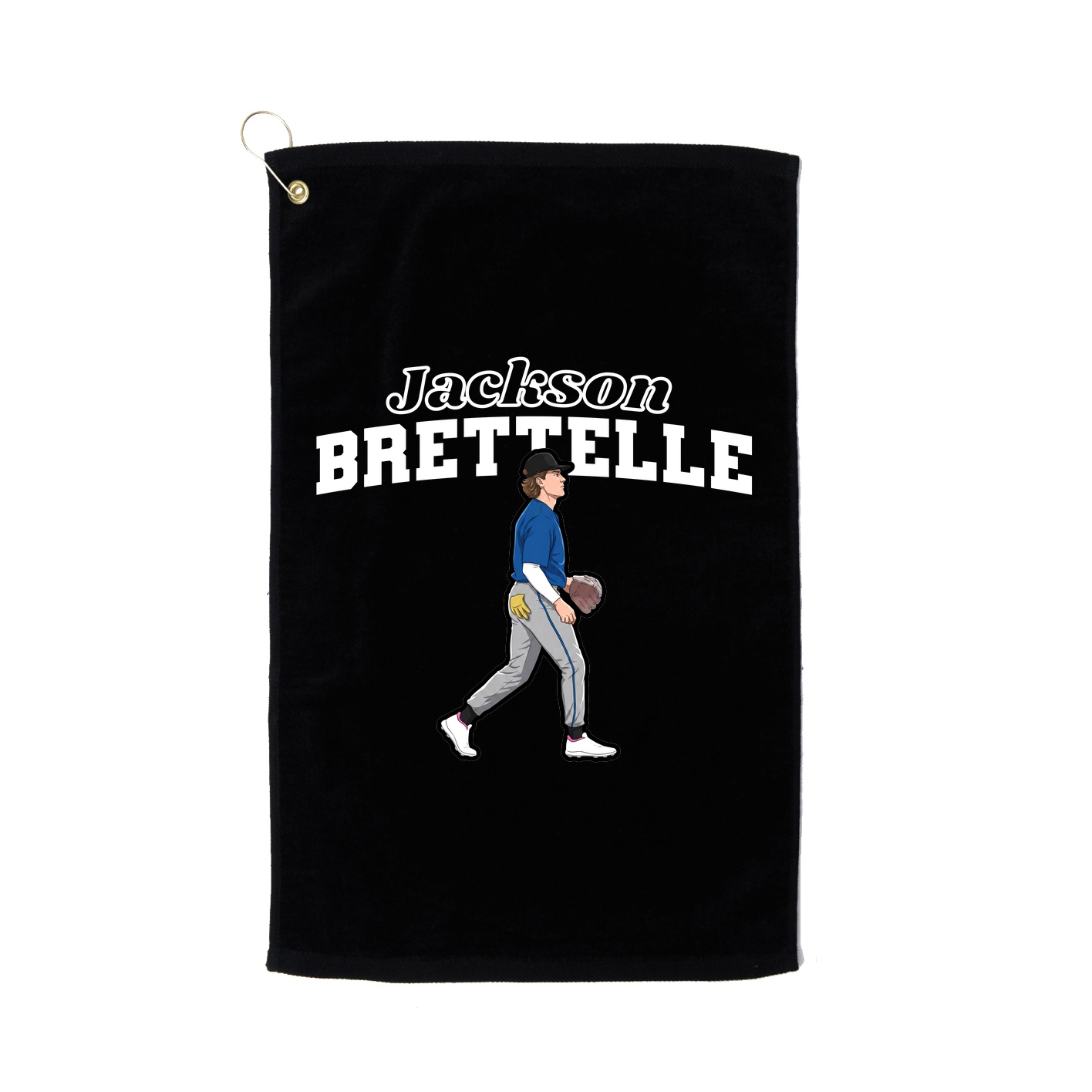 Golf Towel — Name Arch in Black