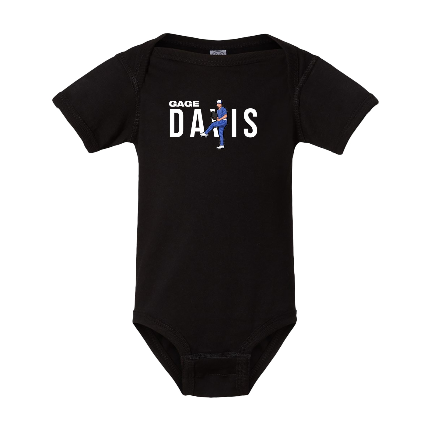 Baby Onesie — Player Name in Black