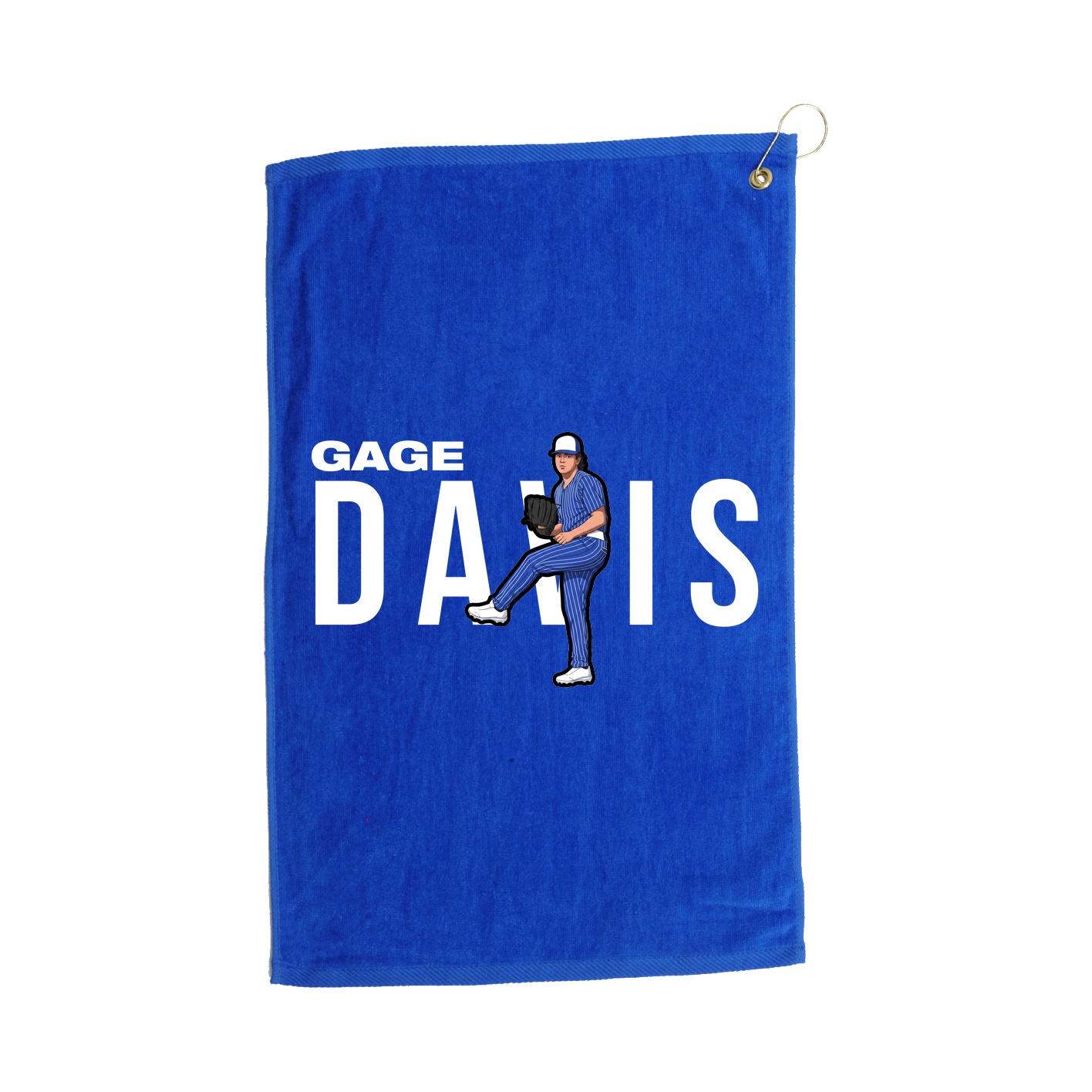 Golf Towel — Player Name in Royal