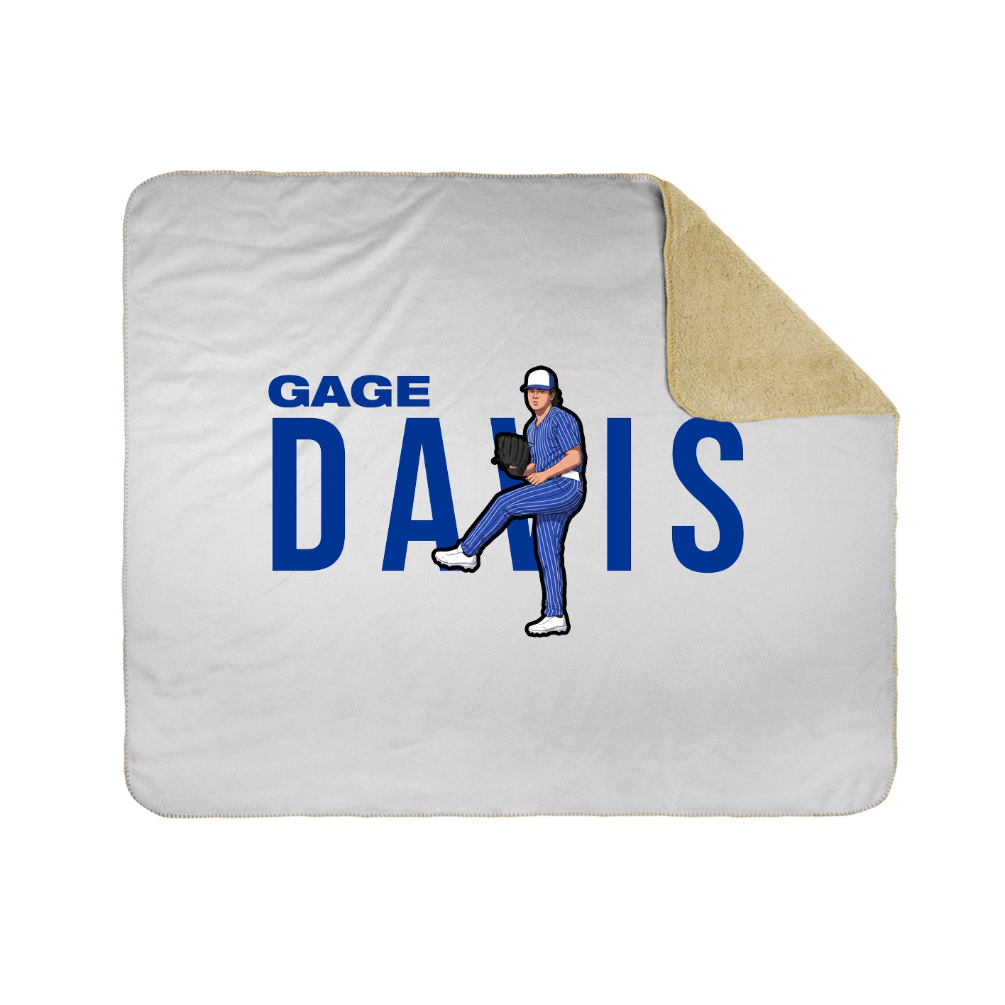 Throw Blanket — Player Name in White