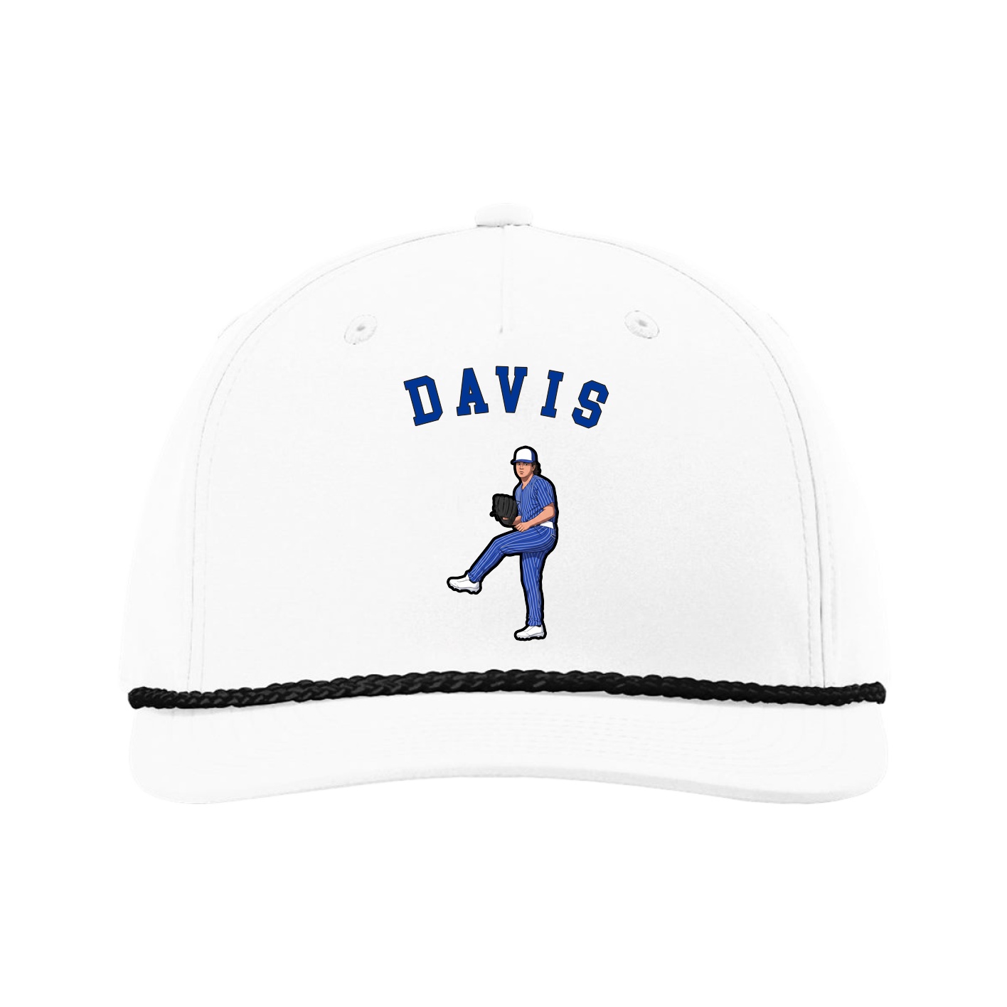 Five-Panel Classic Rope Cap — Shirsey Arch in White