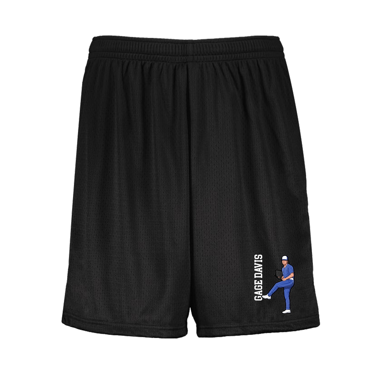 Shorts — Name Vertical in Black