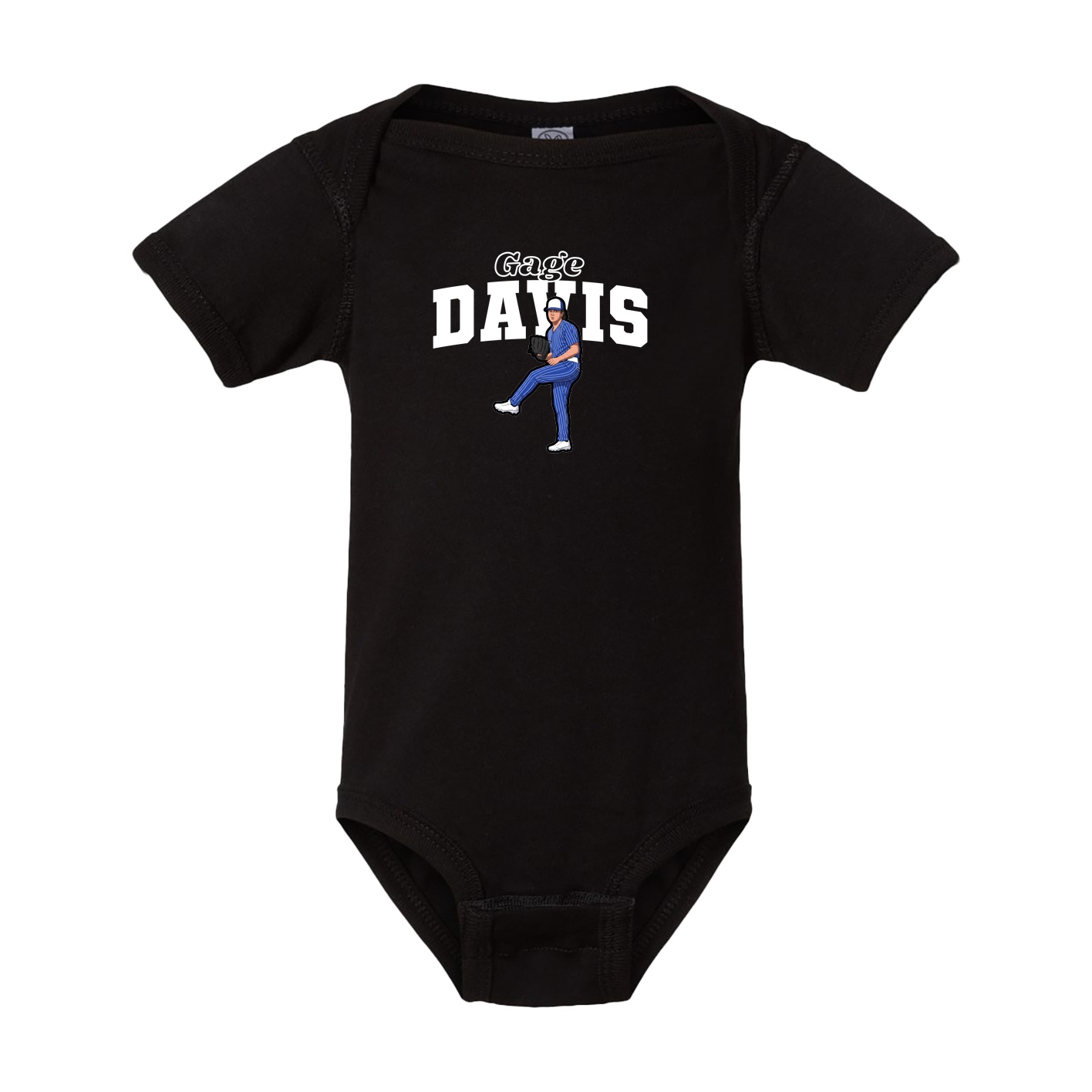 Baby Onesie — Name Arch in Black