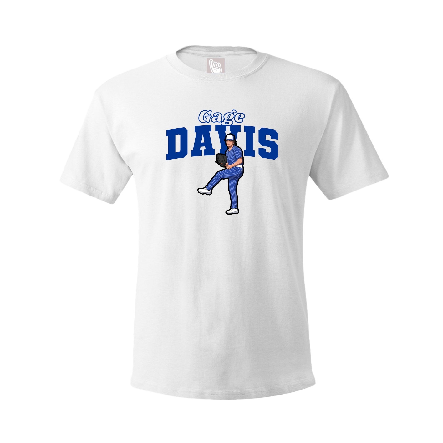 Youth Tee — Name Arch in White