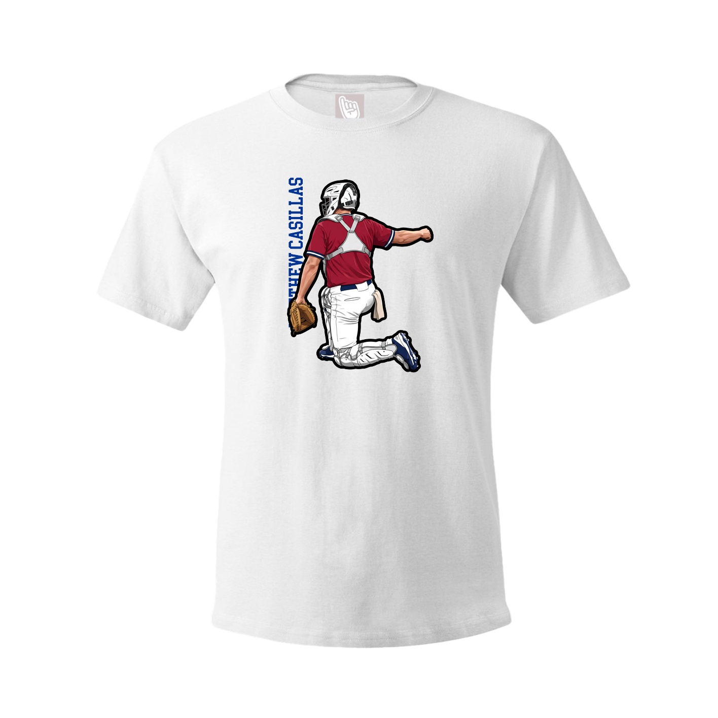 Tee — Name Vertical in White