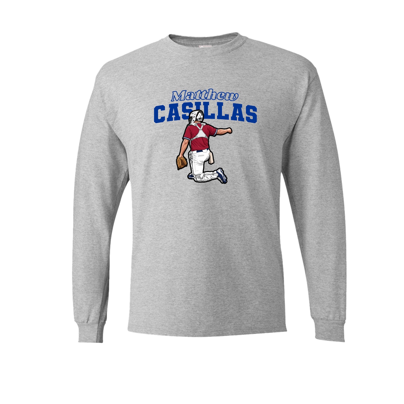Long Sleeve Tee — Name Arch in Grey