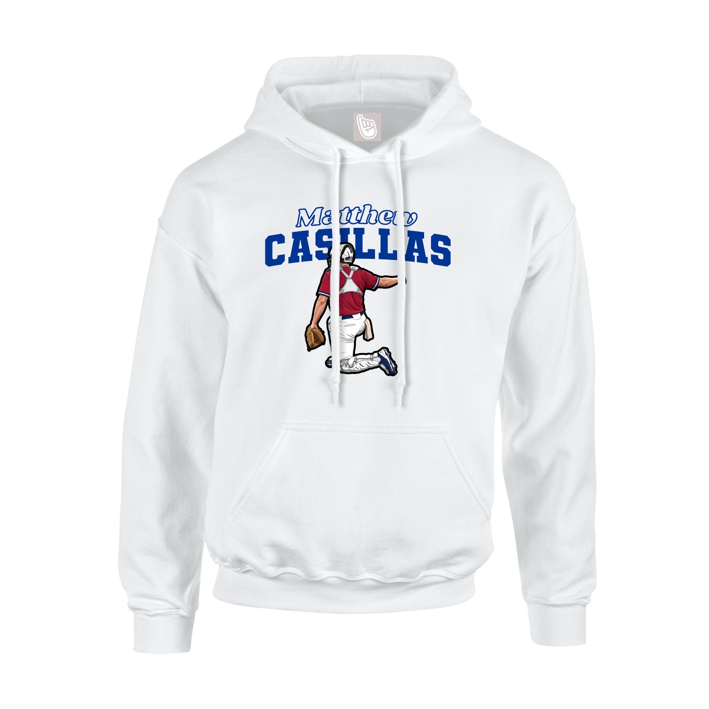 Hoodie — Name Arch in White
