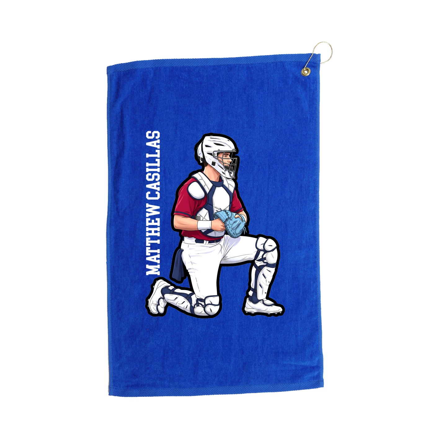 Golf Towel — Name Vertical in Royal