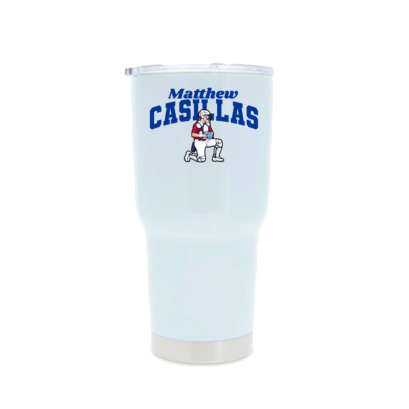 30oz Stainless Steel Tumbler — Signature Arch in White