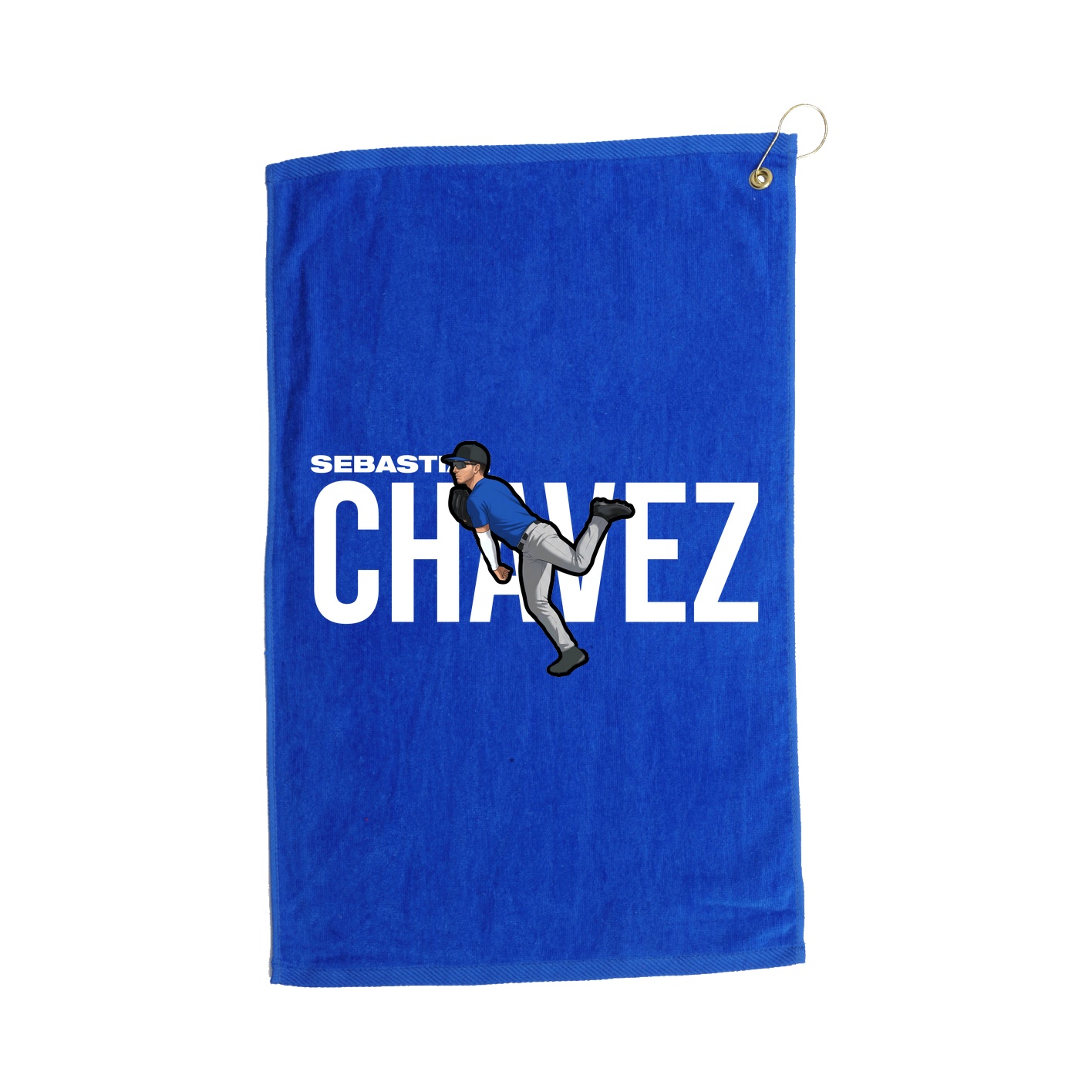 Golf Towel — Player Name in Royal