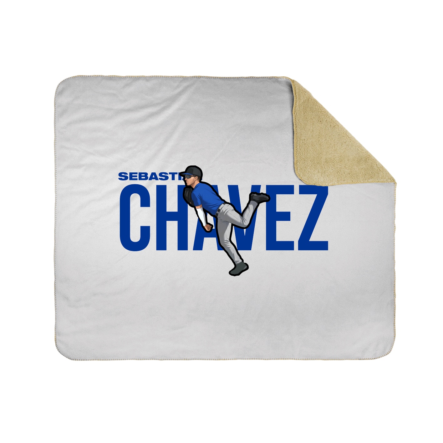 Throw Blanket — Player Name in White