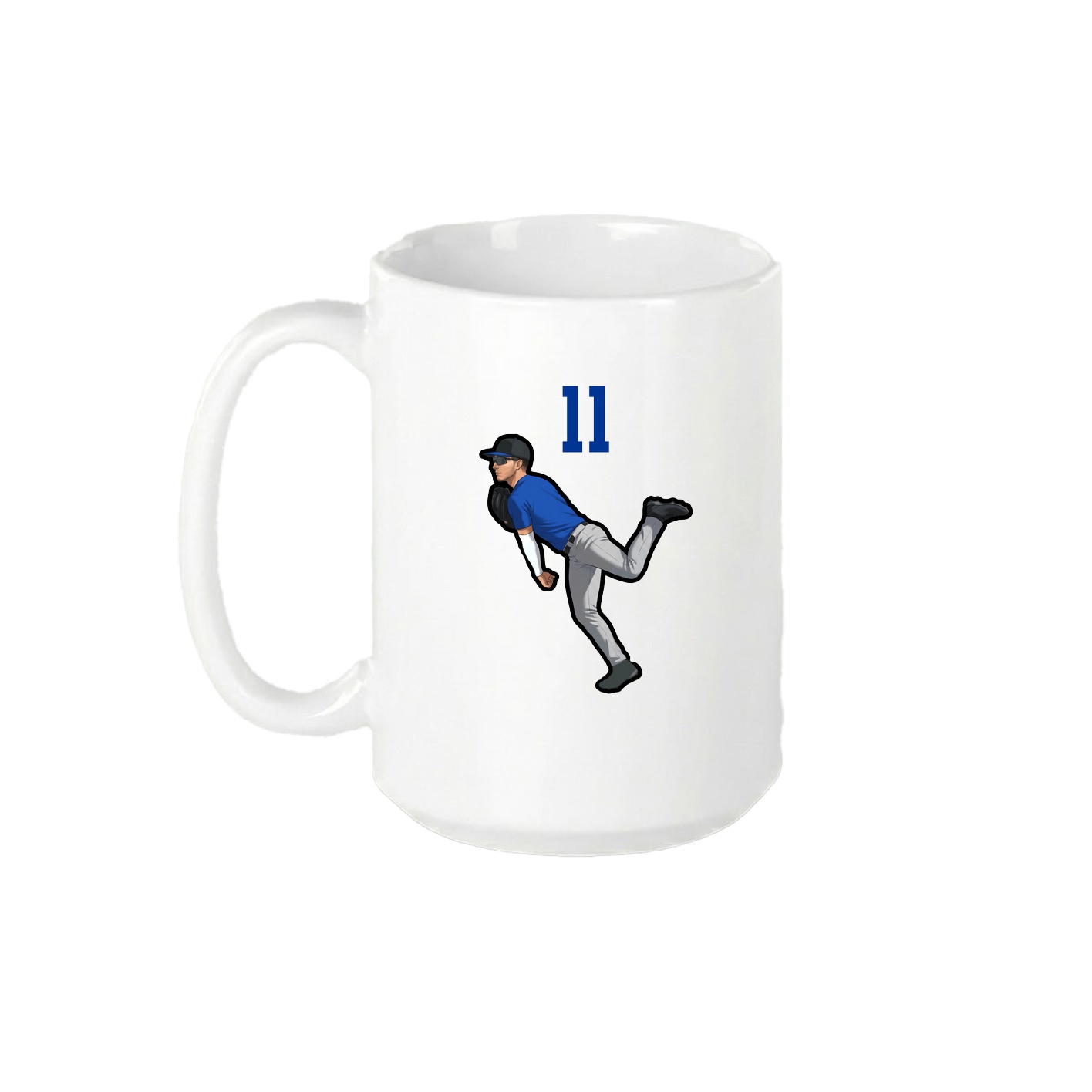 15oz Coffee Mug — Number Top in White