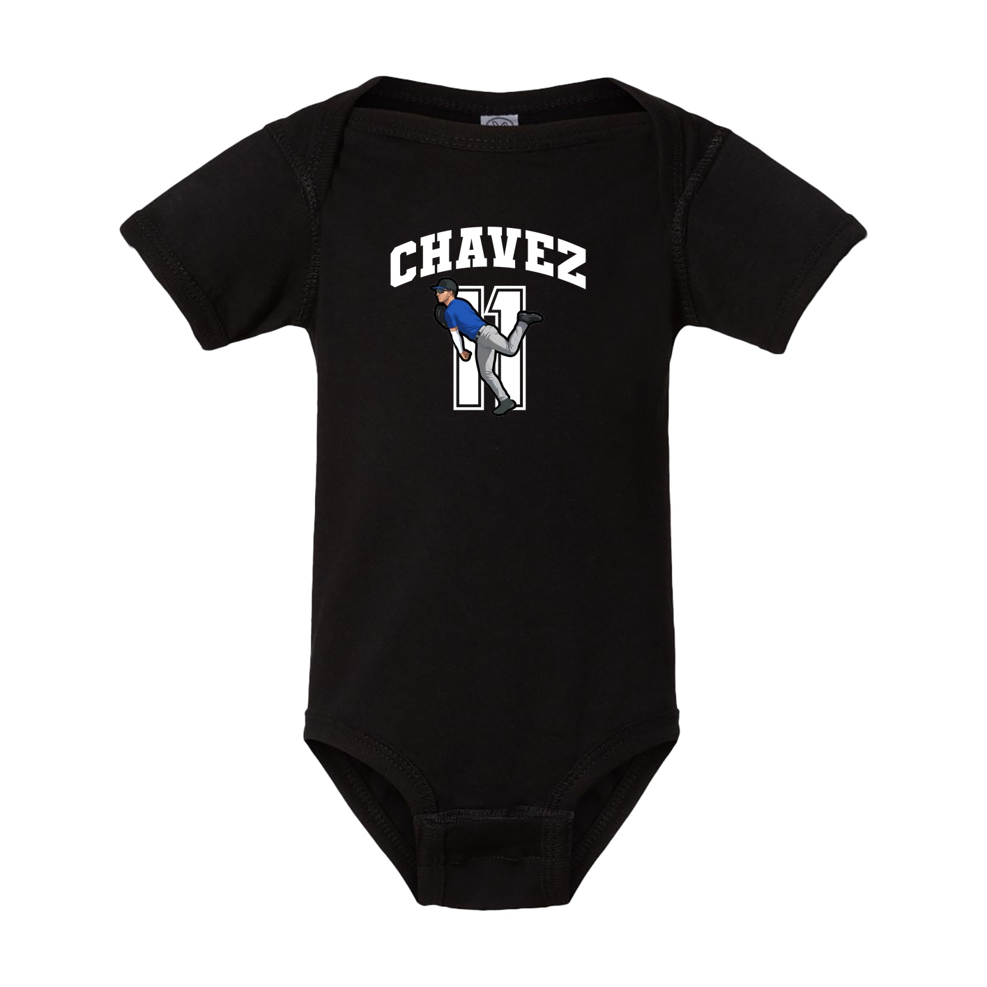 Baby Onesie — Number in Black