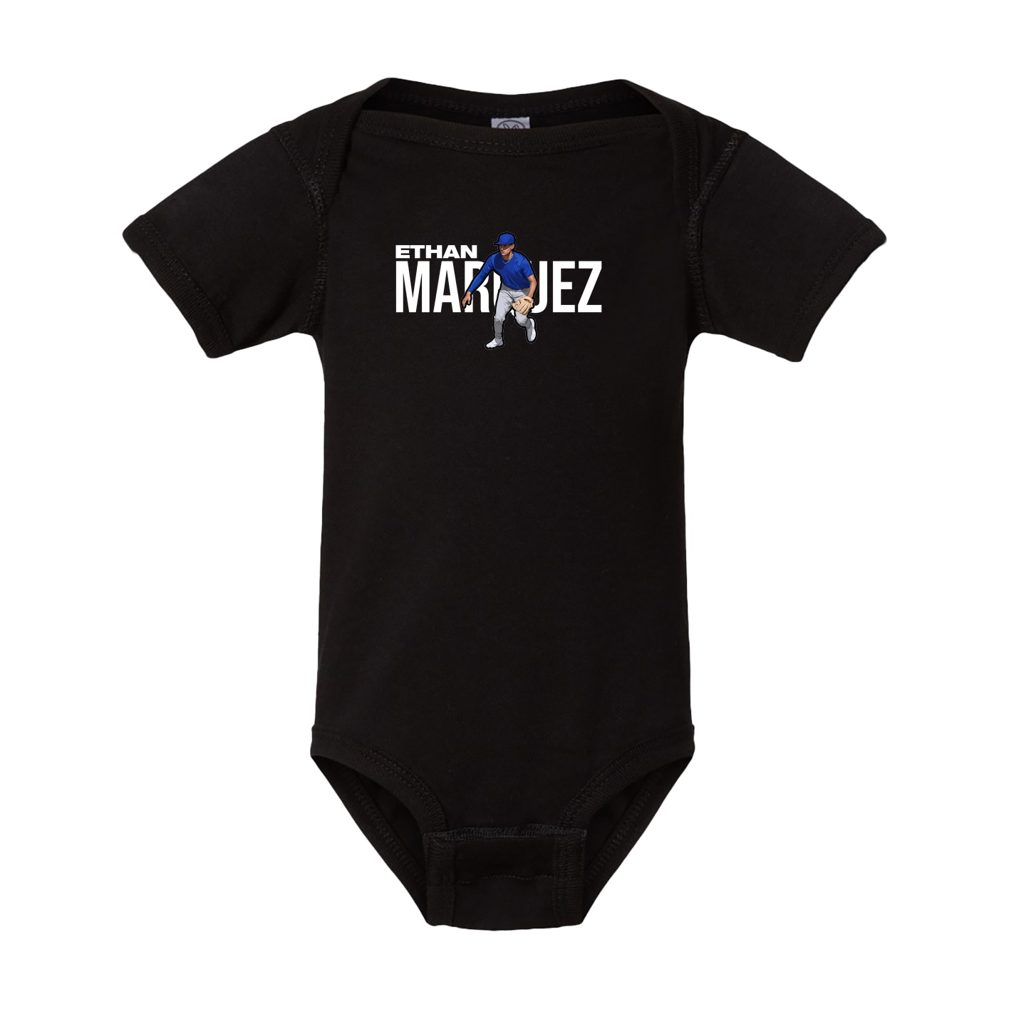 Baby Onesie — Player Name in Black