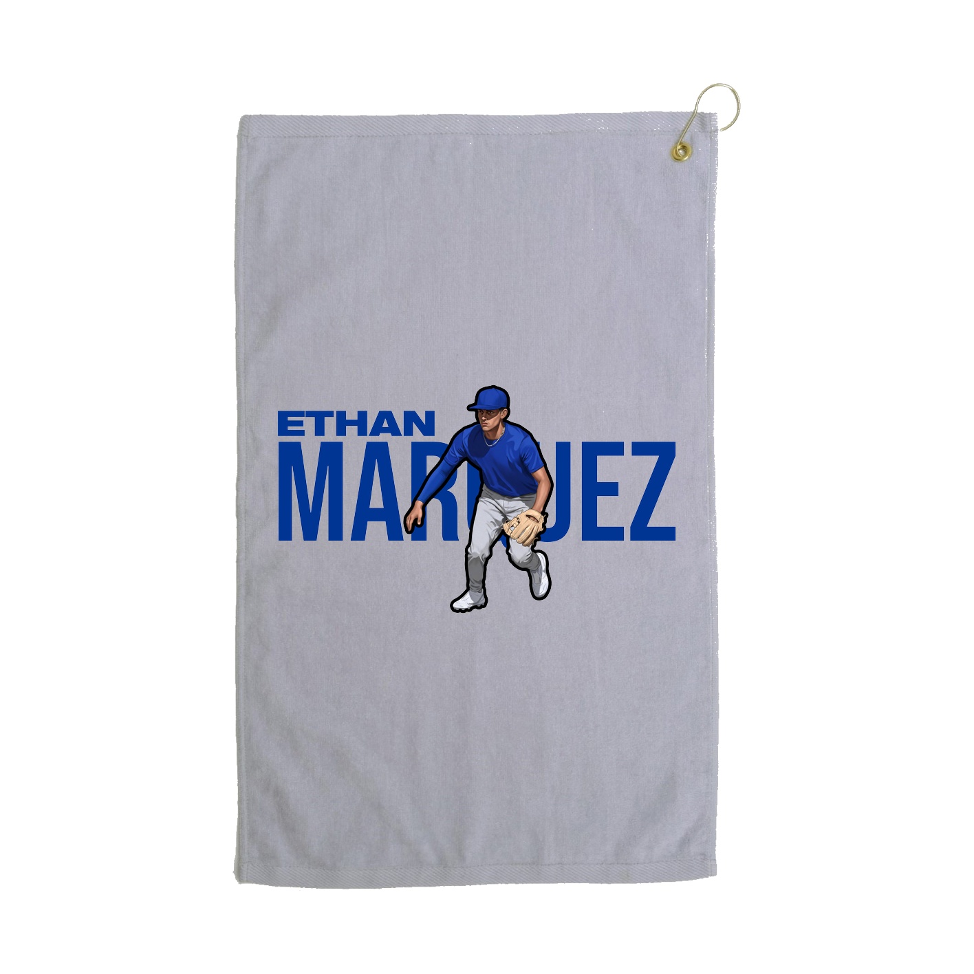 Golf Towel — Player Name in Grey