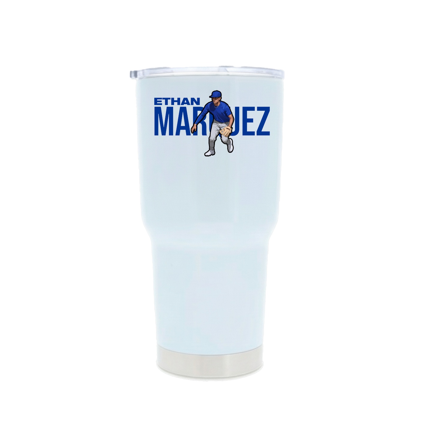 30oz Stainless Steel Tumbler — Player Name in White