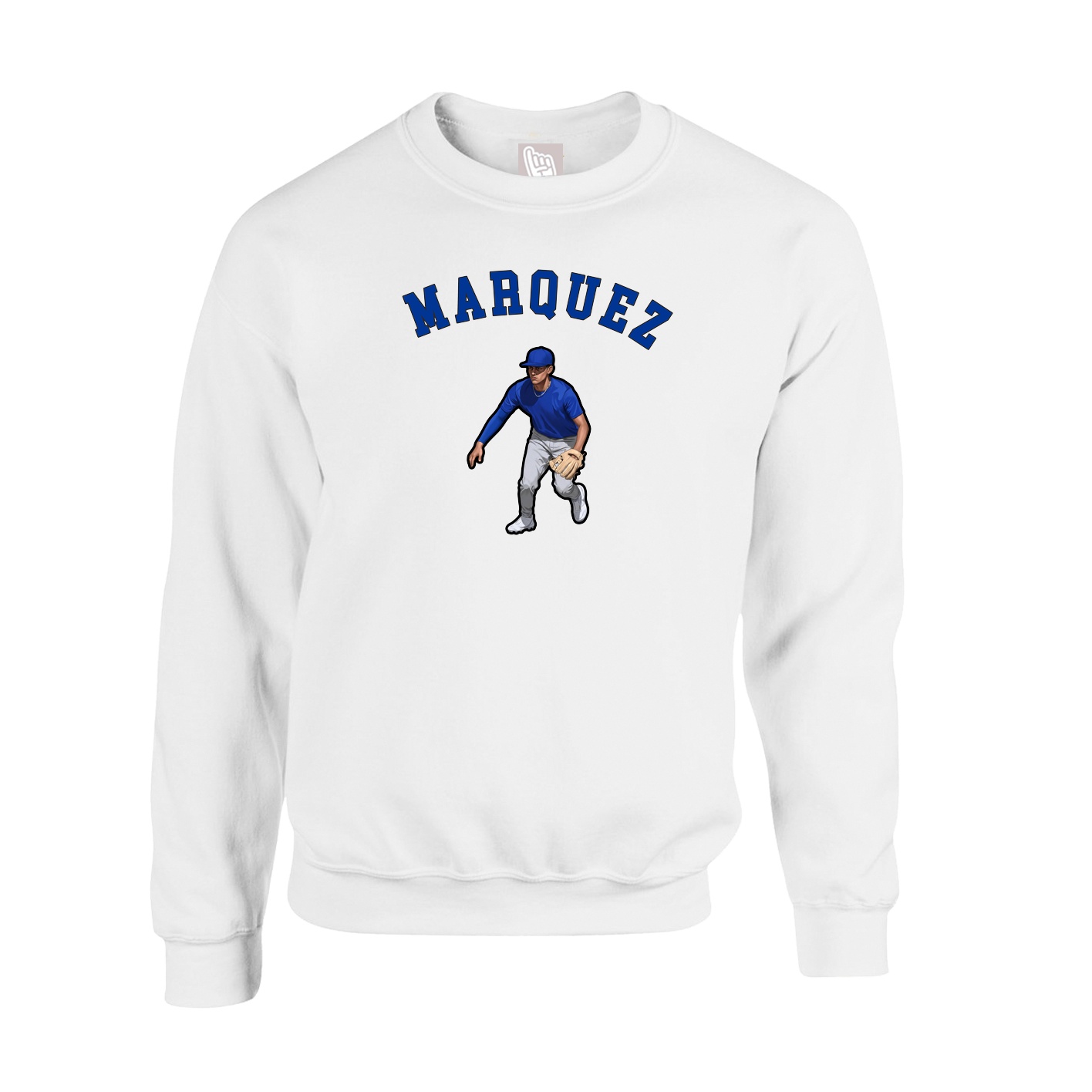 Fleece Crew — Shirsey Arch in White