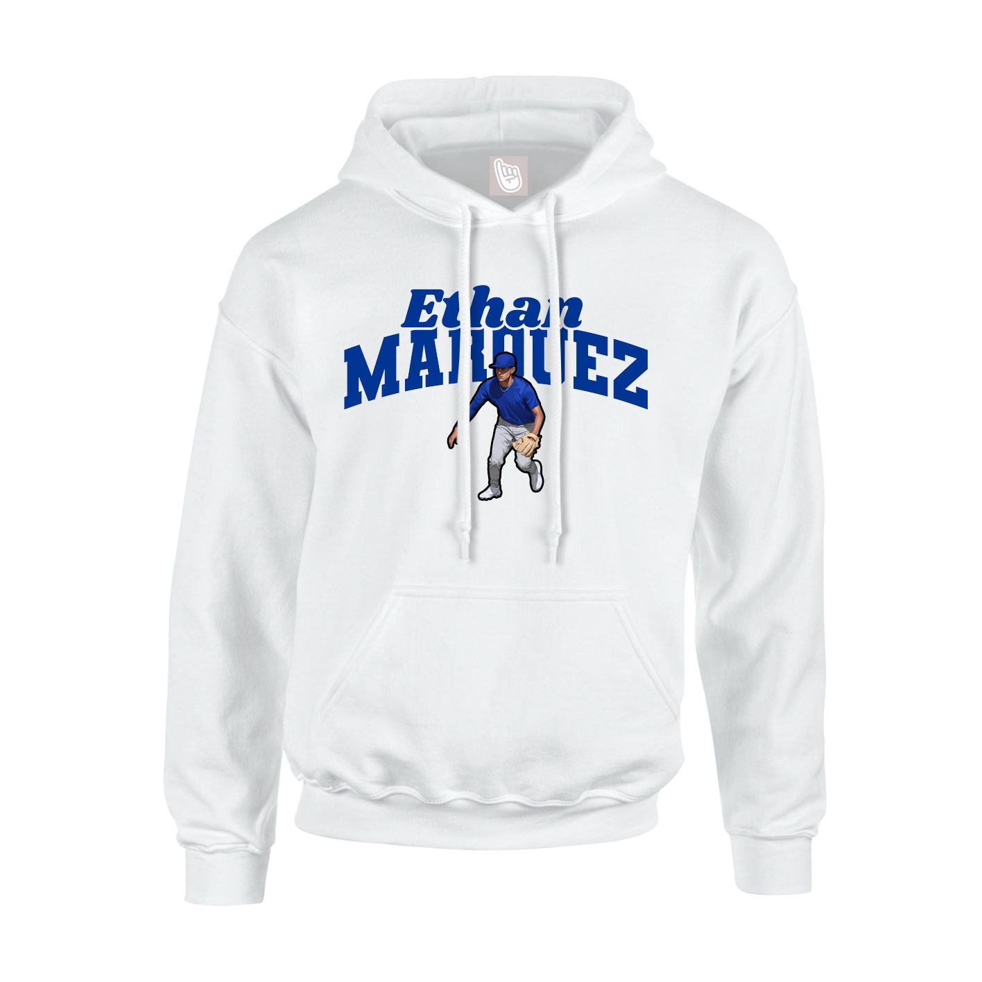 Hoodie — Signature Arch in White