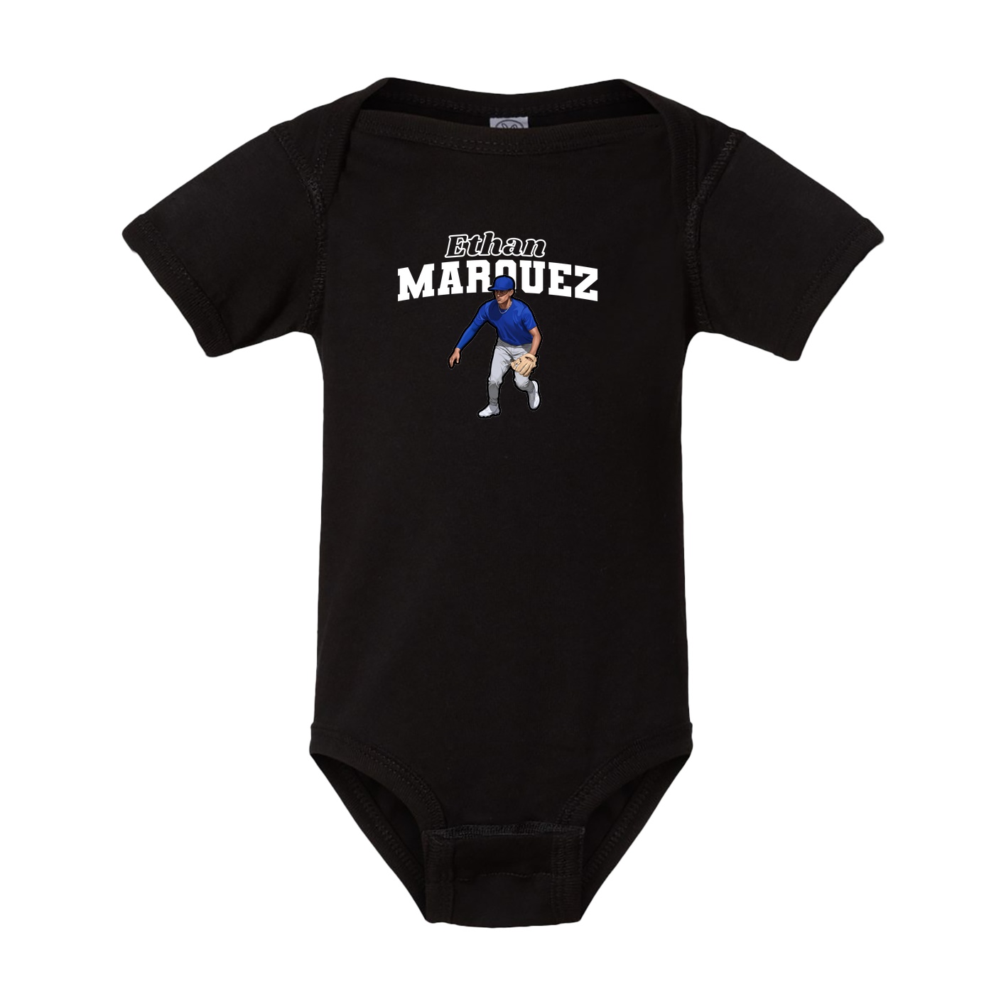 Baby Onesie — Name Arch in Black
