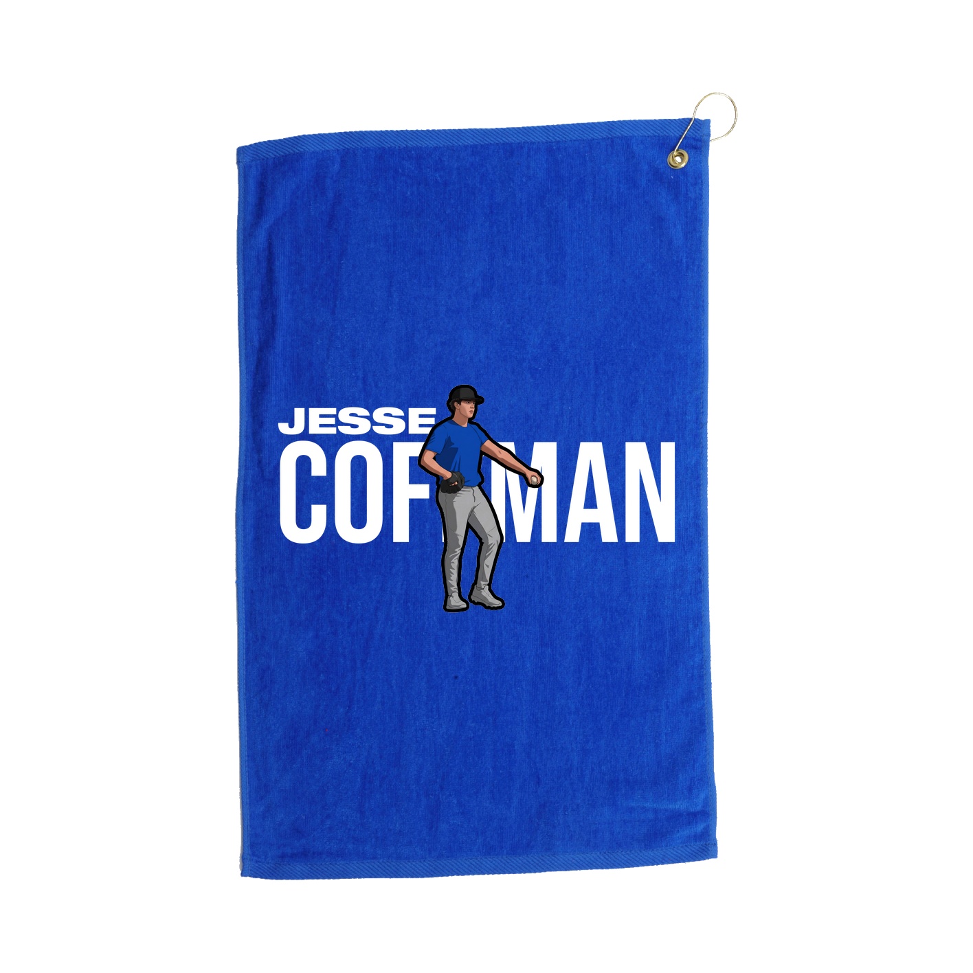 Golf Towel — Player Name in Royal
