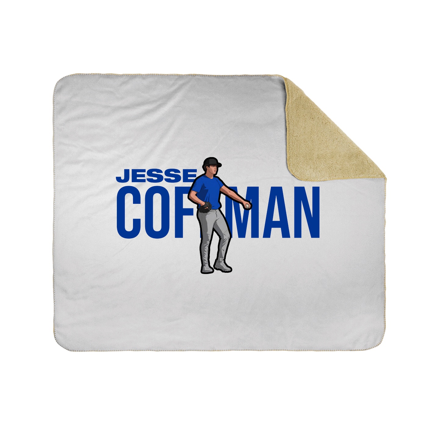 Throw Blanket — Player Name in White