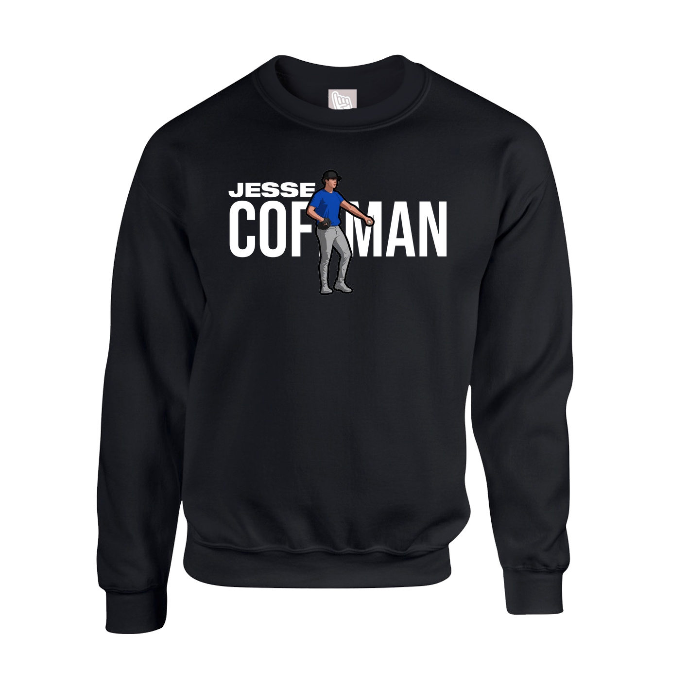 Fleece Crew — Player Name in Black