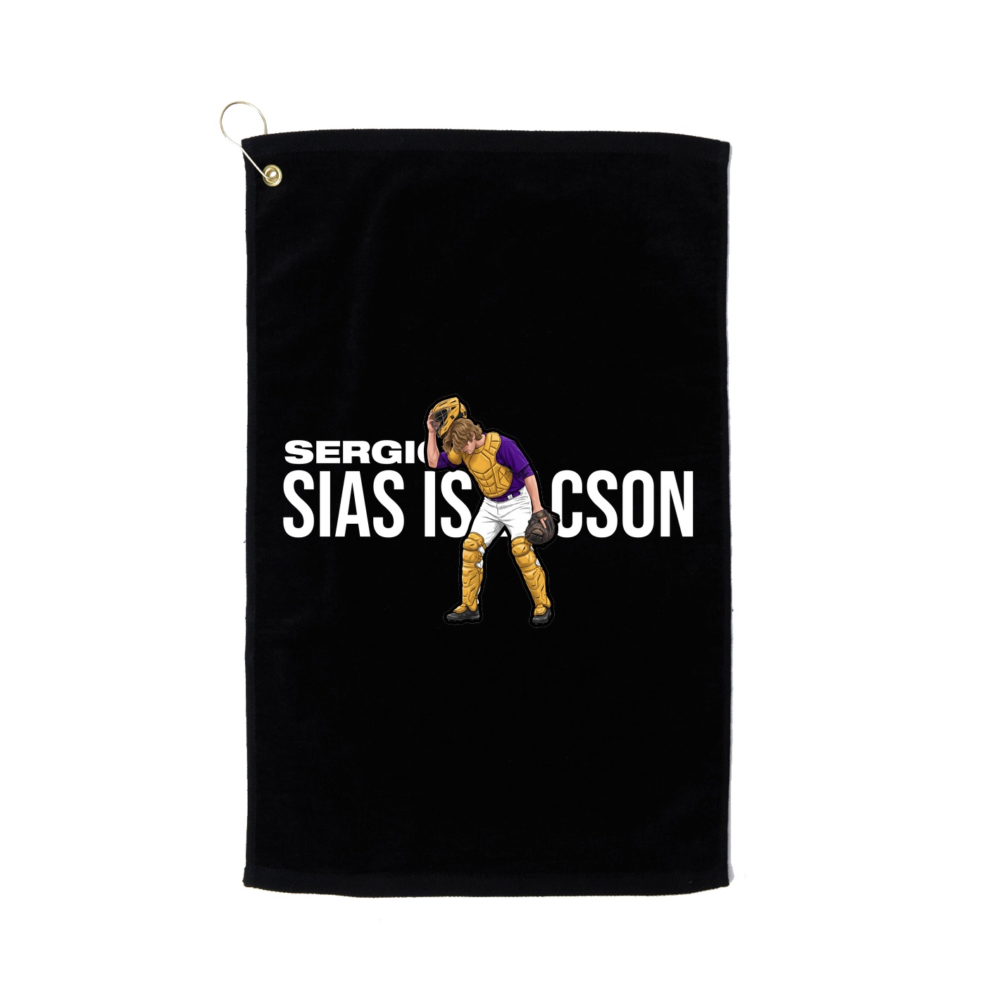 Golf Towel — Player Name in Black