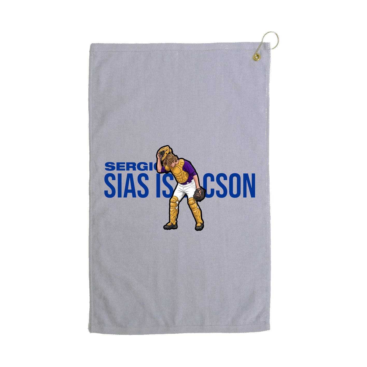 Golf Towel — Player Name in Grey