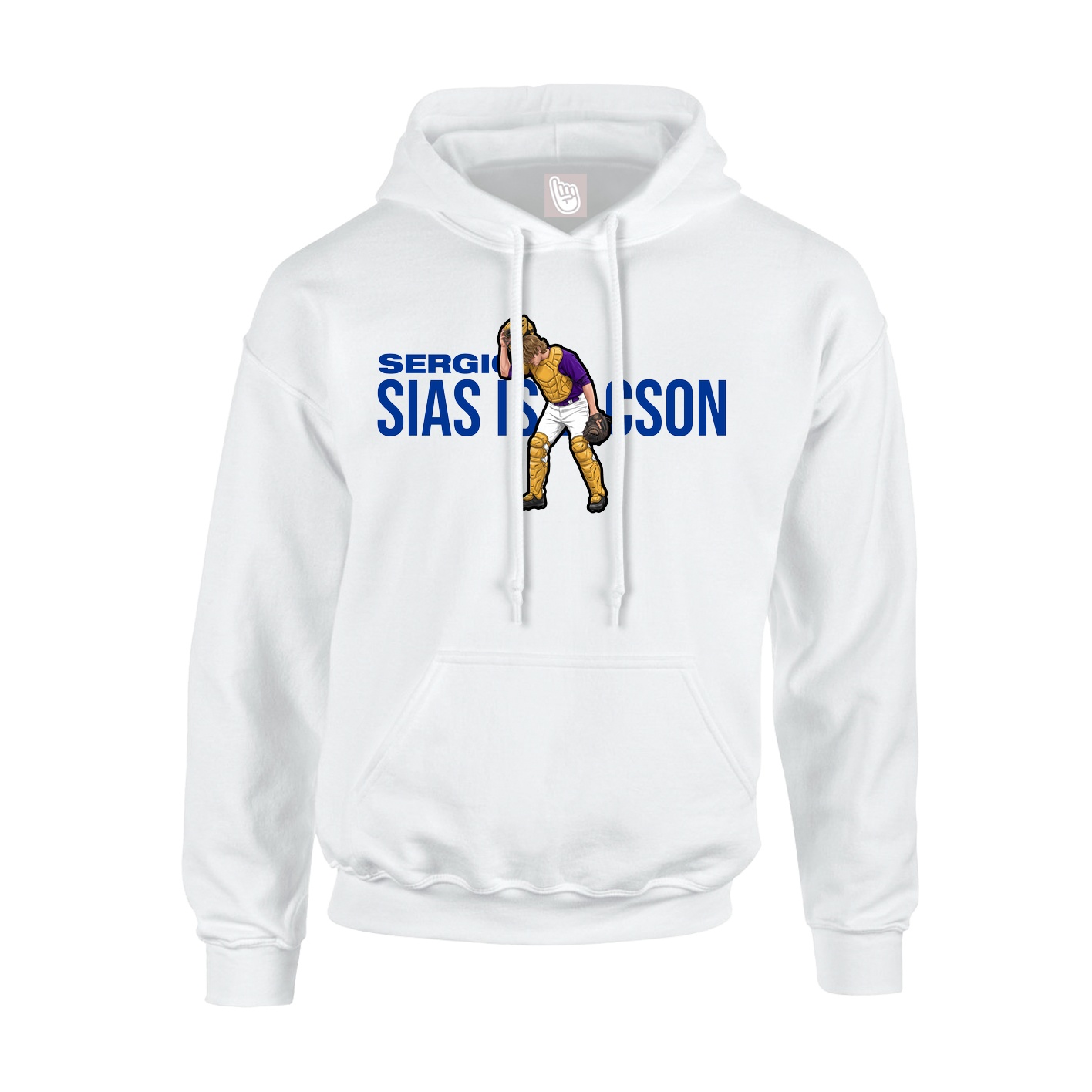 Youth Hoodie — Player Name in White
