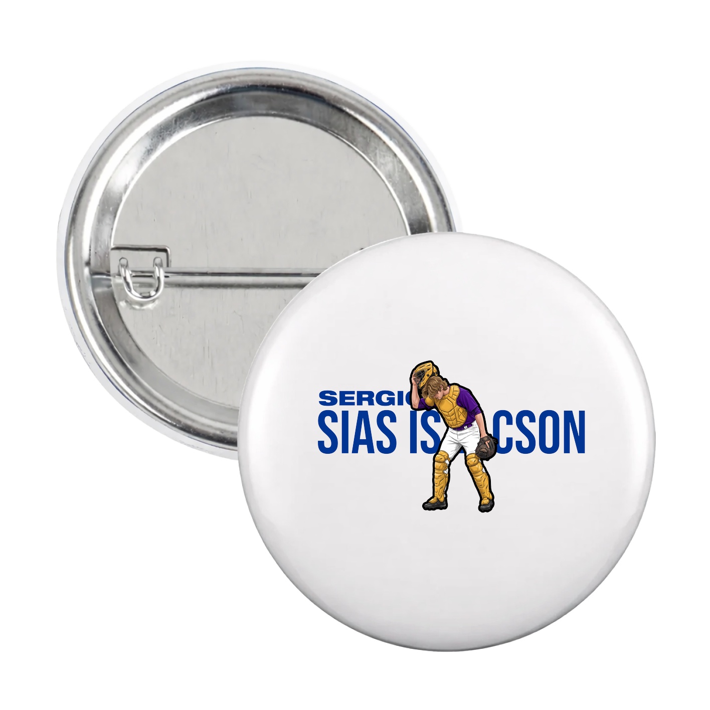 Game Day Button — Player Name in White