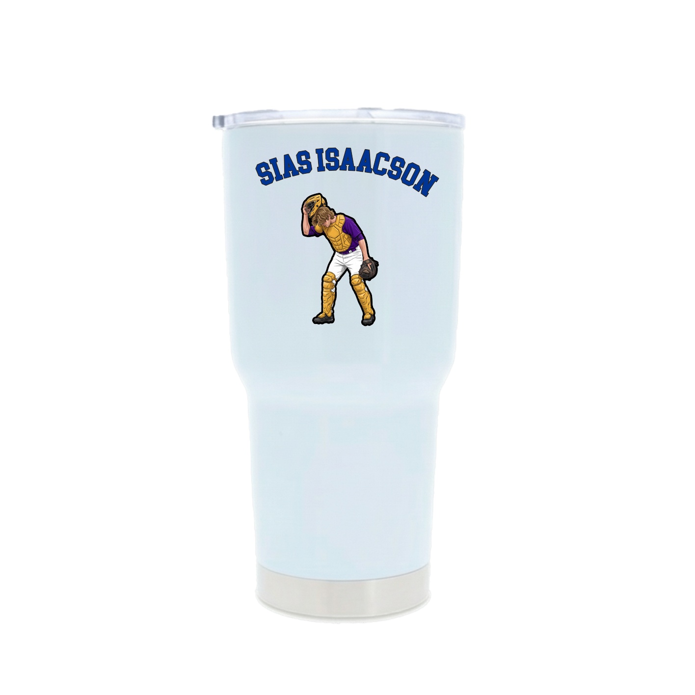 30oz Stainless Steel Tumbler — Shirsey Arch in White