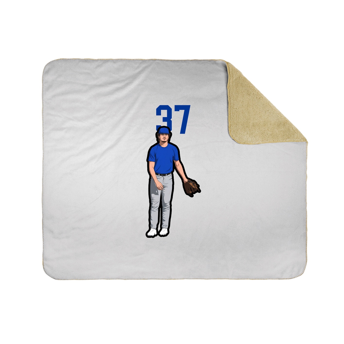 Throw Blanket — Number Top in White