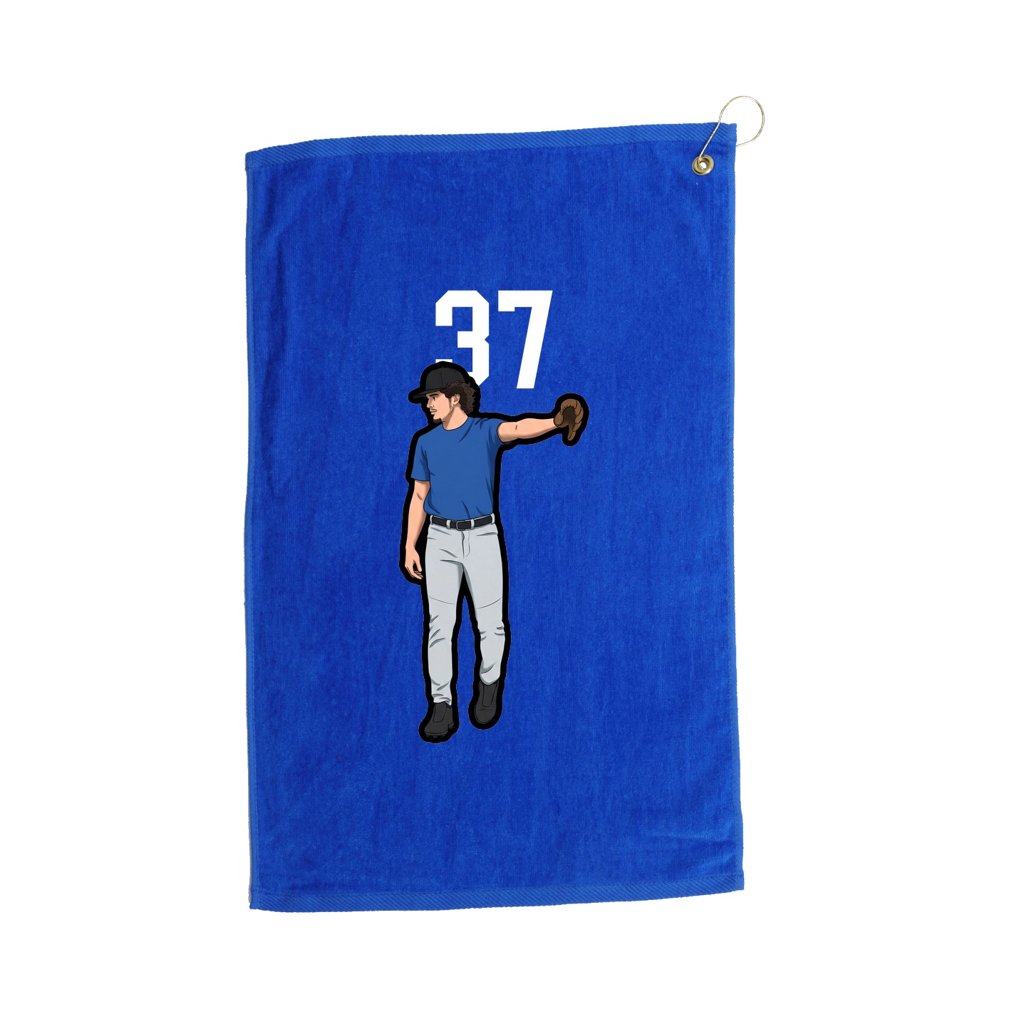 Golf Towel — Number Top in Royal