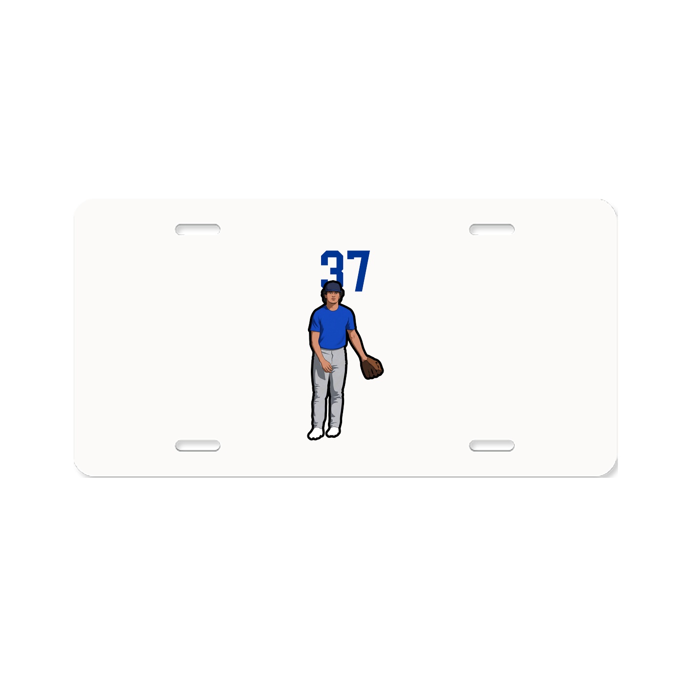 License Plate — Number Top in Classic