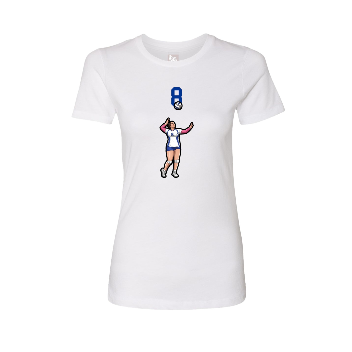 Womens Tee — Number Top in White