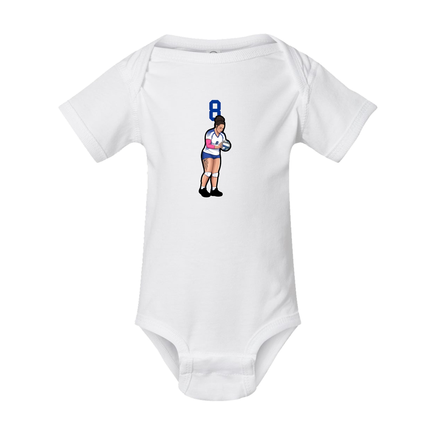 Baby Onesie — Number Top in White