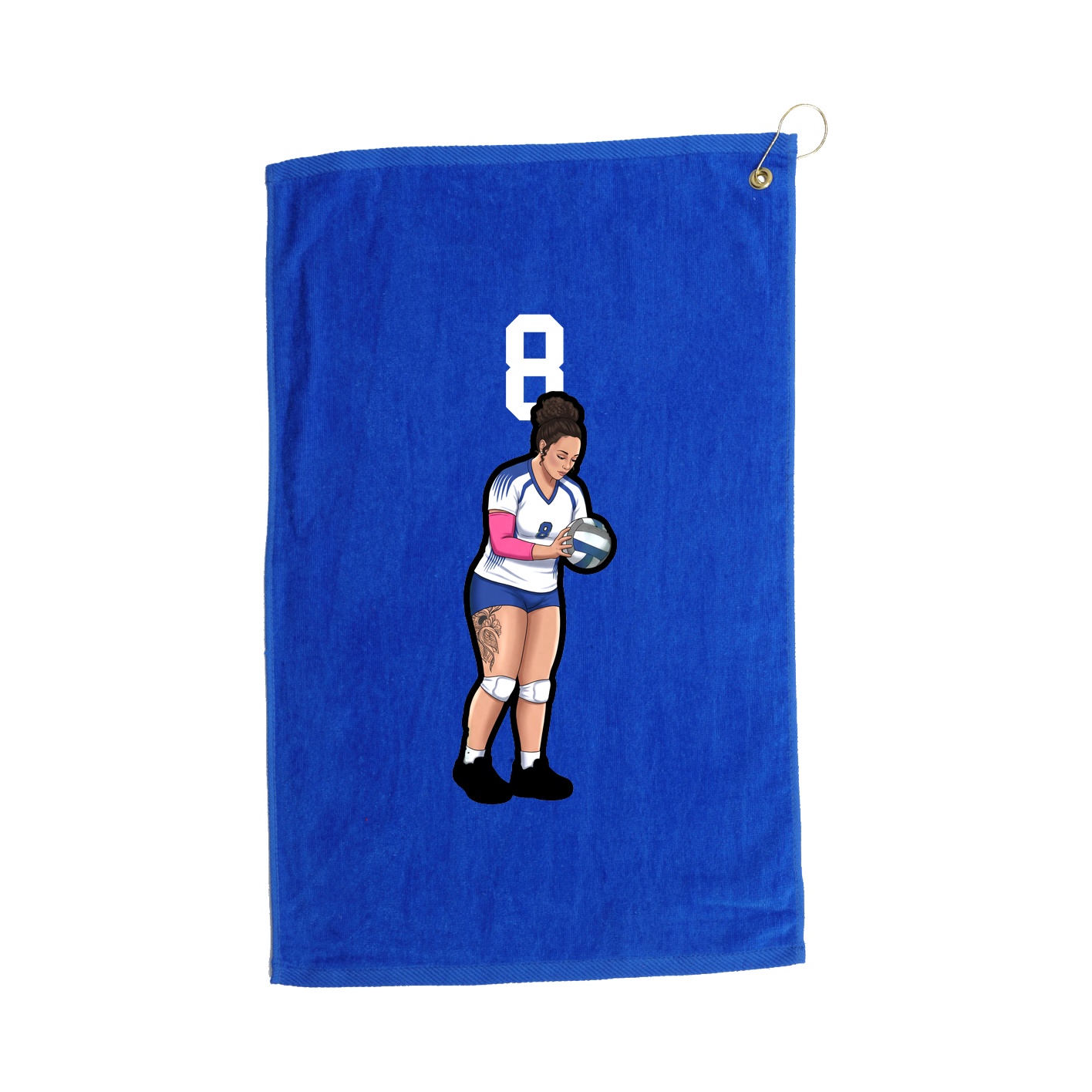 Golf Towel — Number Top in Royal