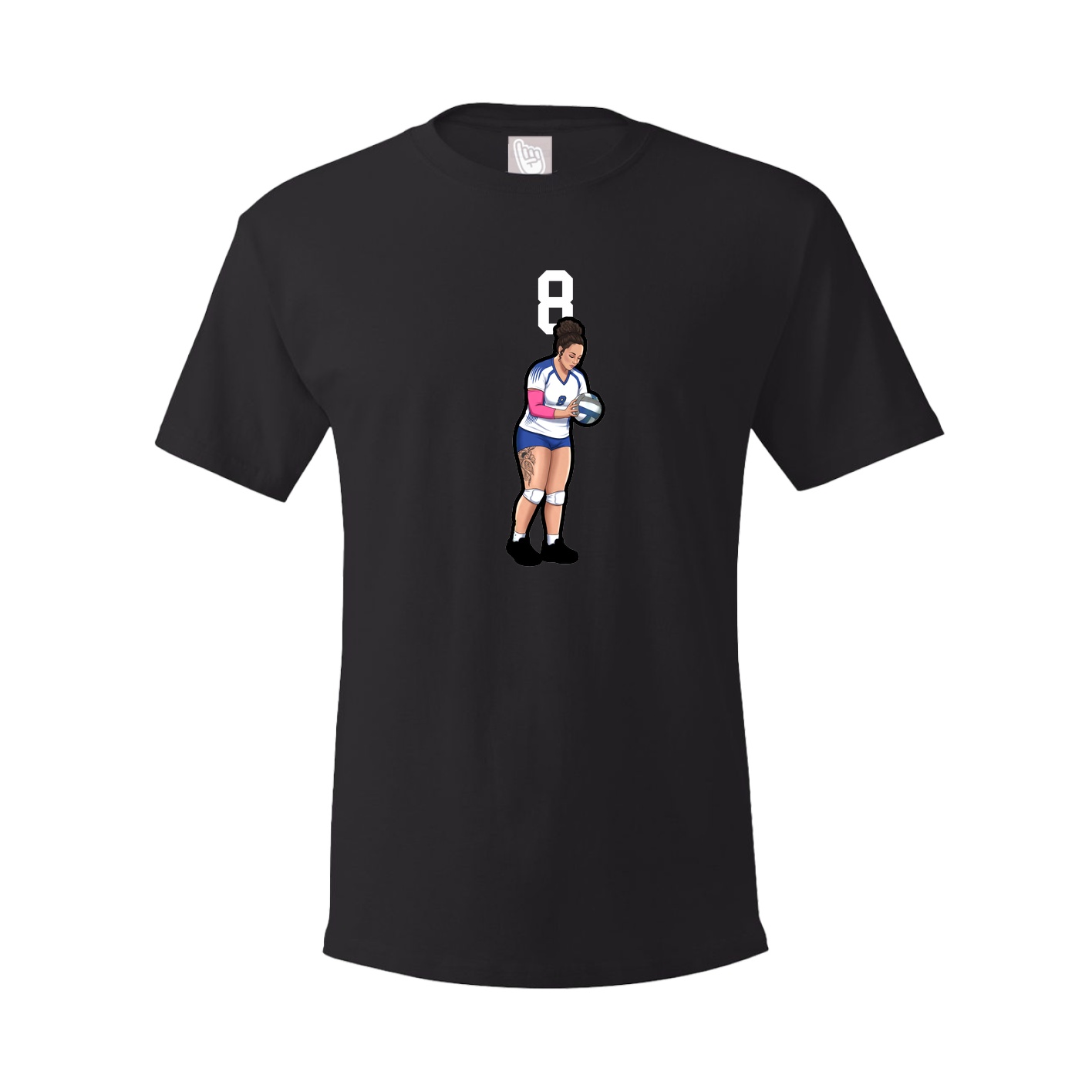 Youth Tee — Number Top in Black