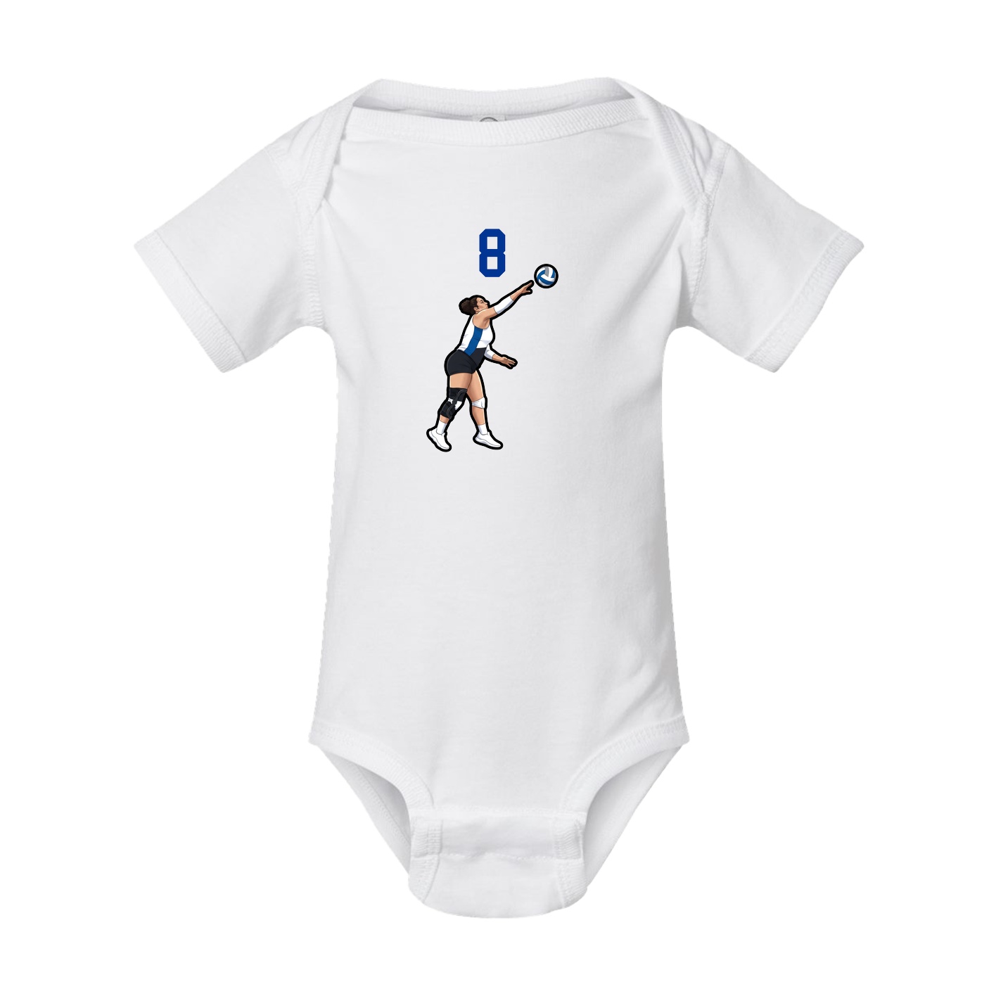 Baby Onesie — Number Top in White