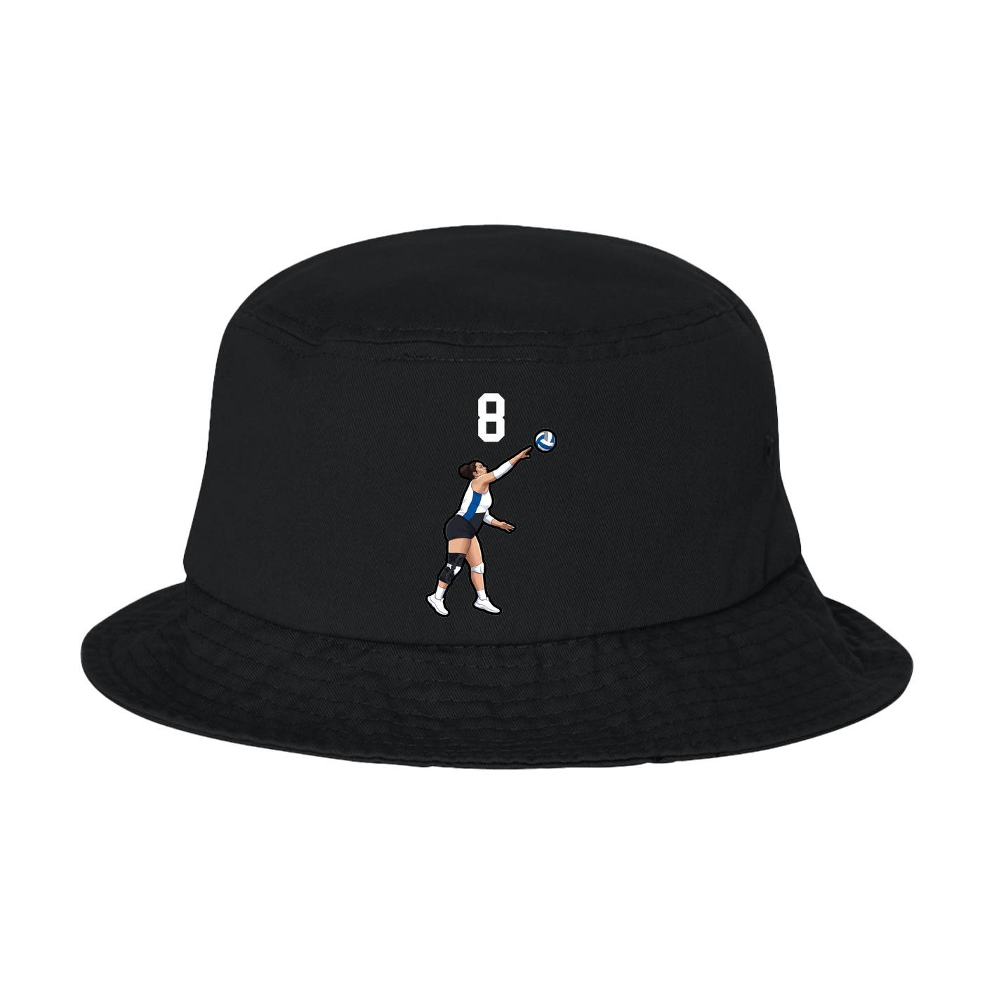 Bucket Cap — Number Top in Black