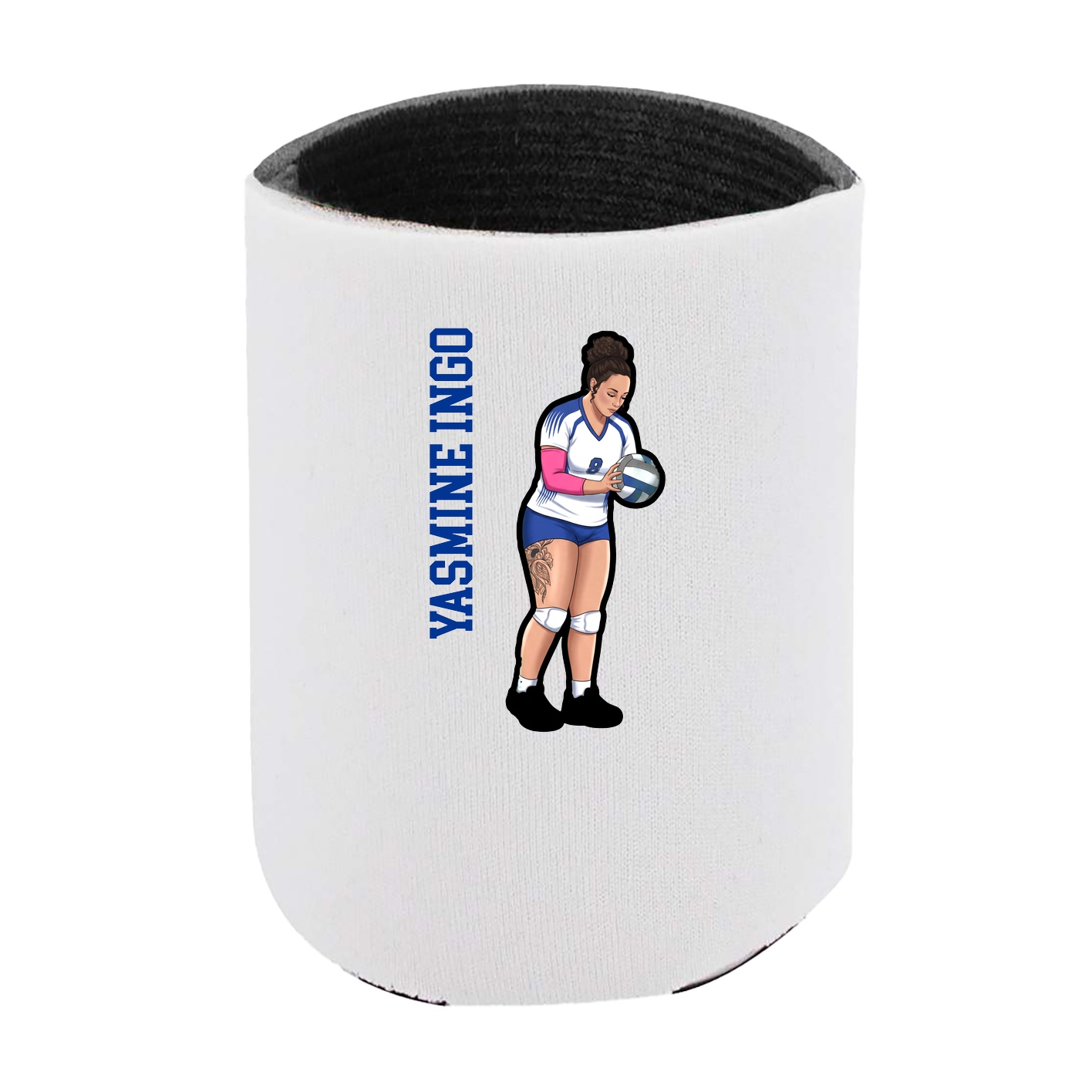 Can Holder — Name Vertical in White